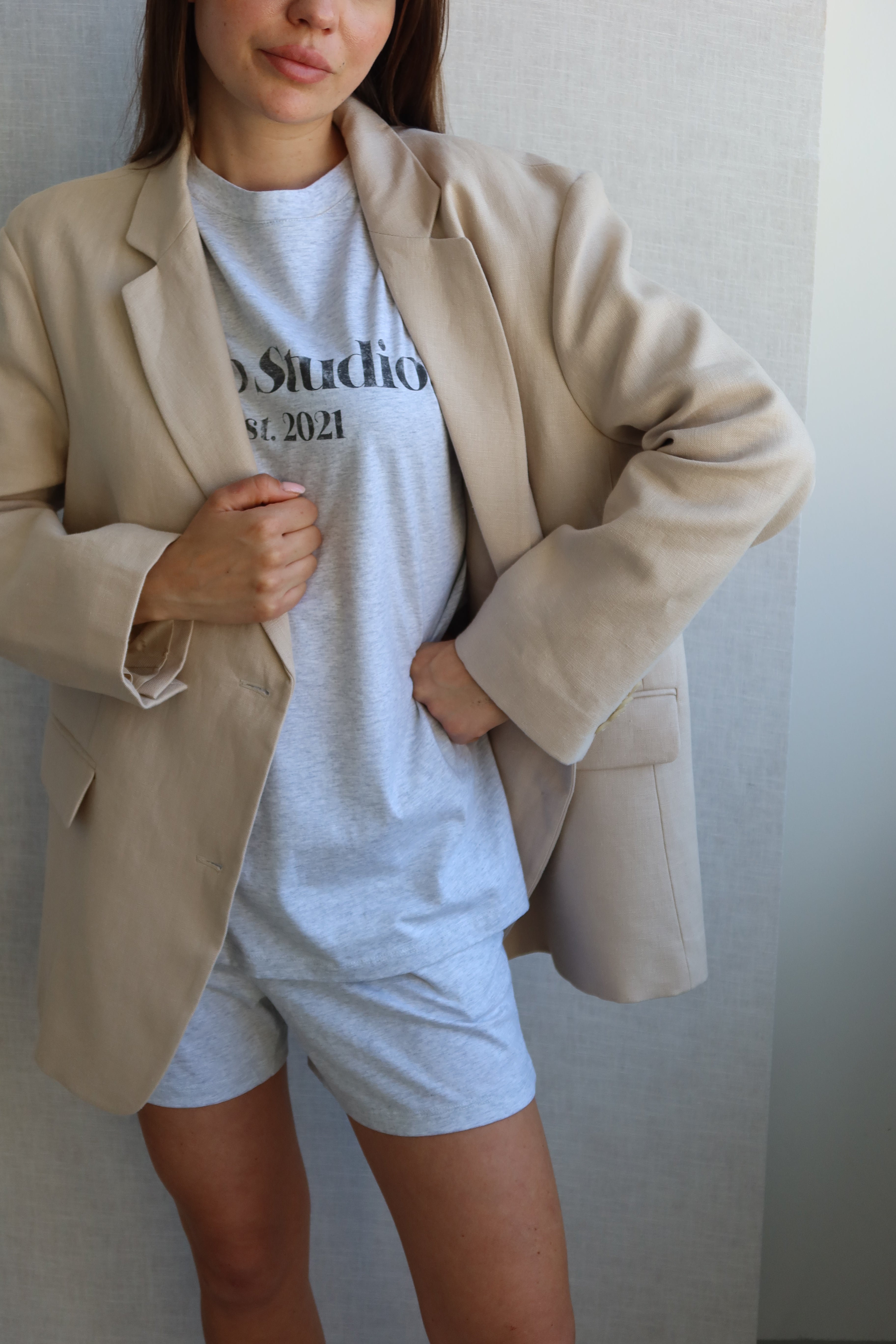 SOHO STUDIOS LIGHT JERSEY SHORTS light grey melange