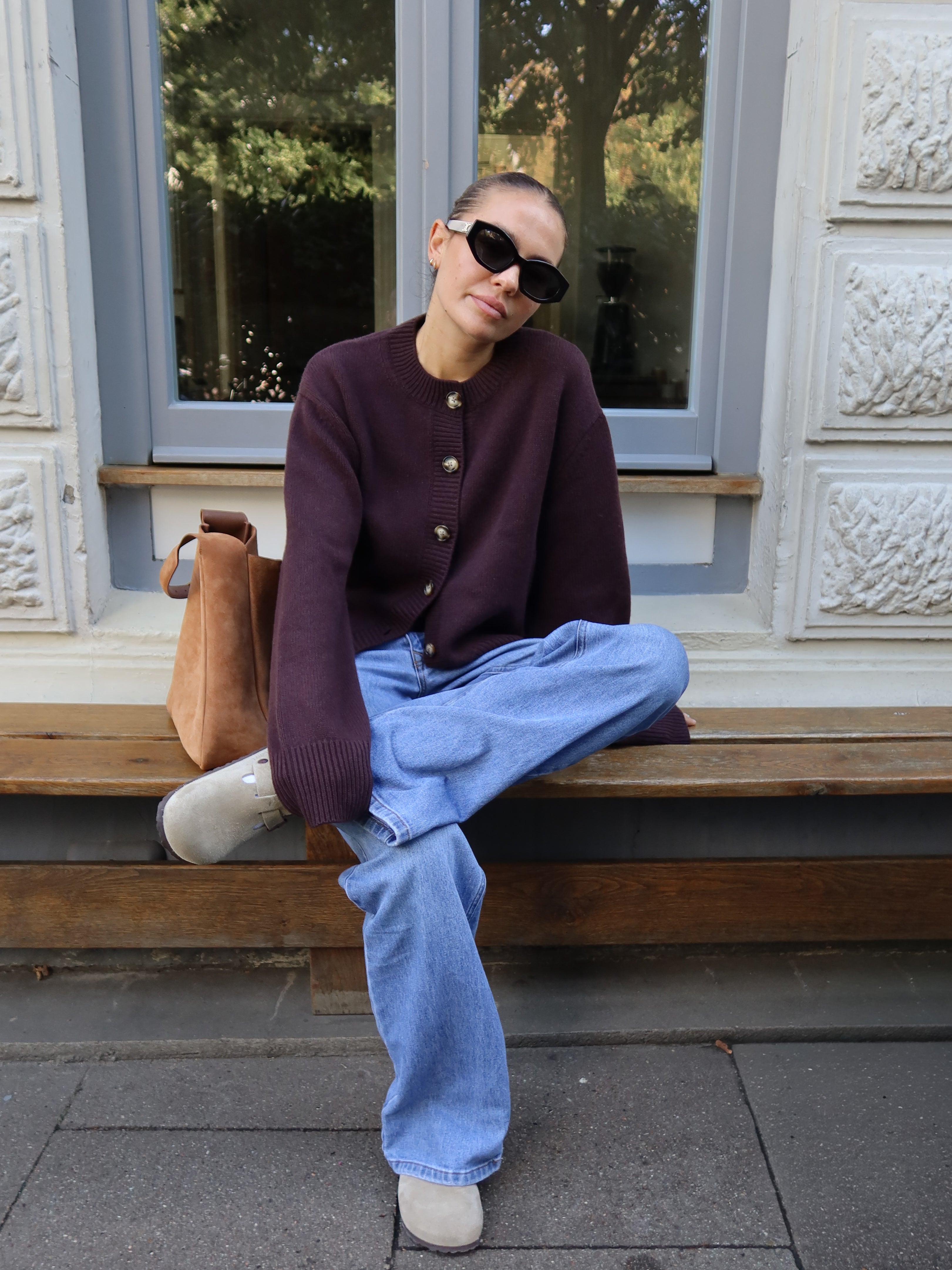 KATE CARDIGAN aubergine