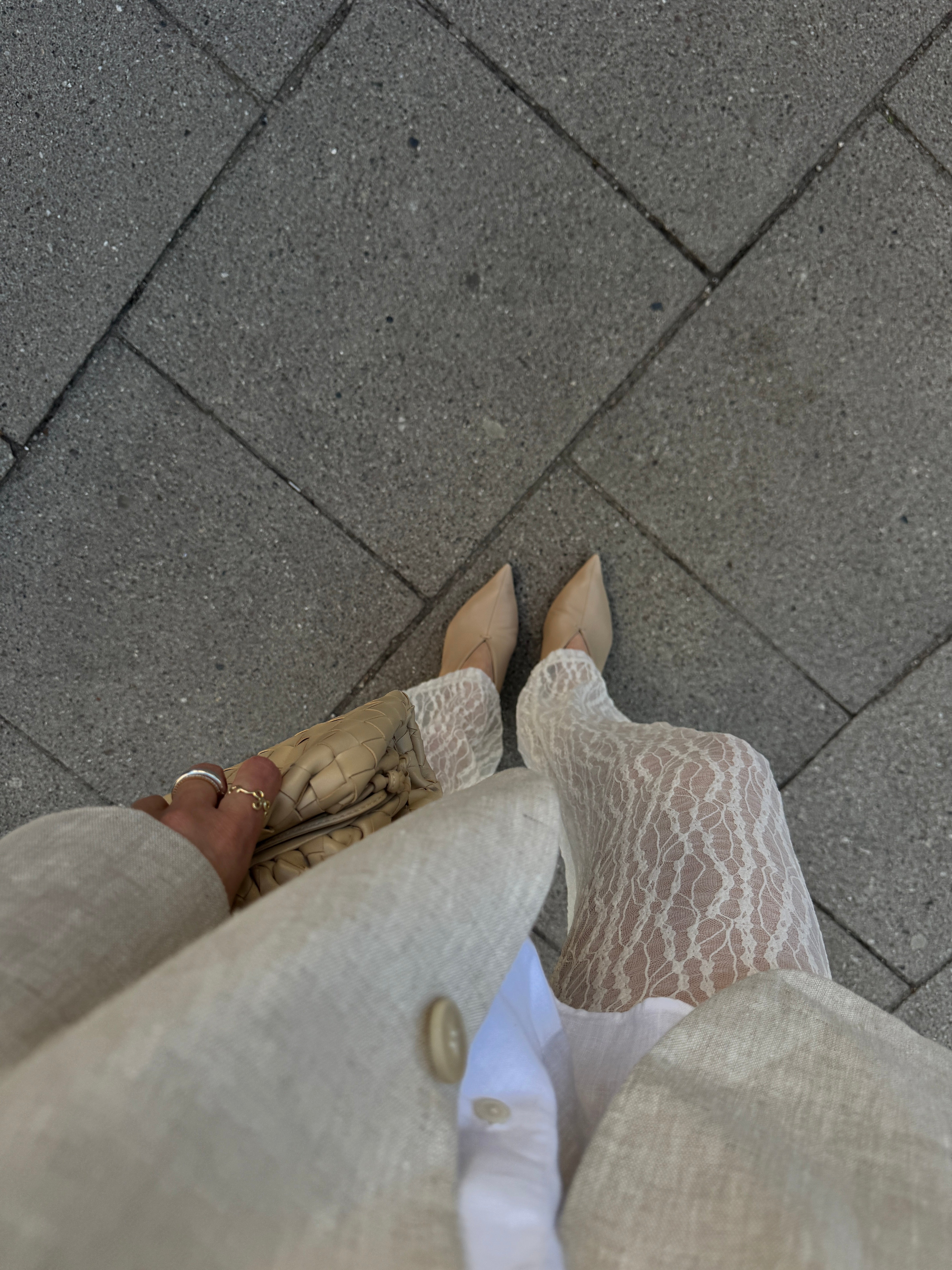STELLA LACE PANTS offwhite