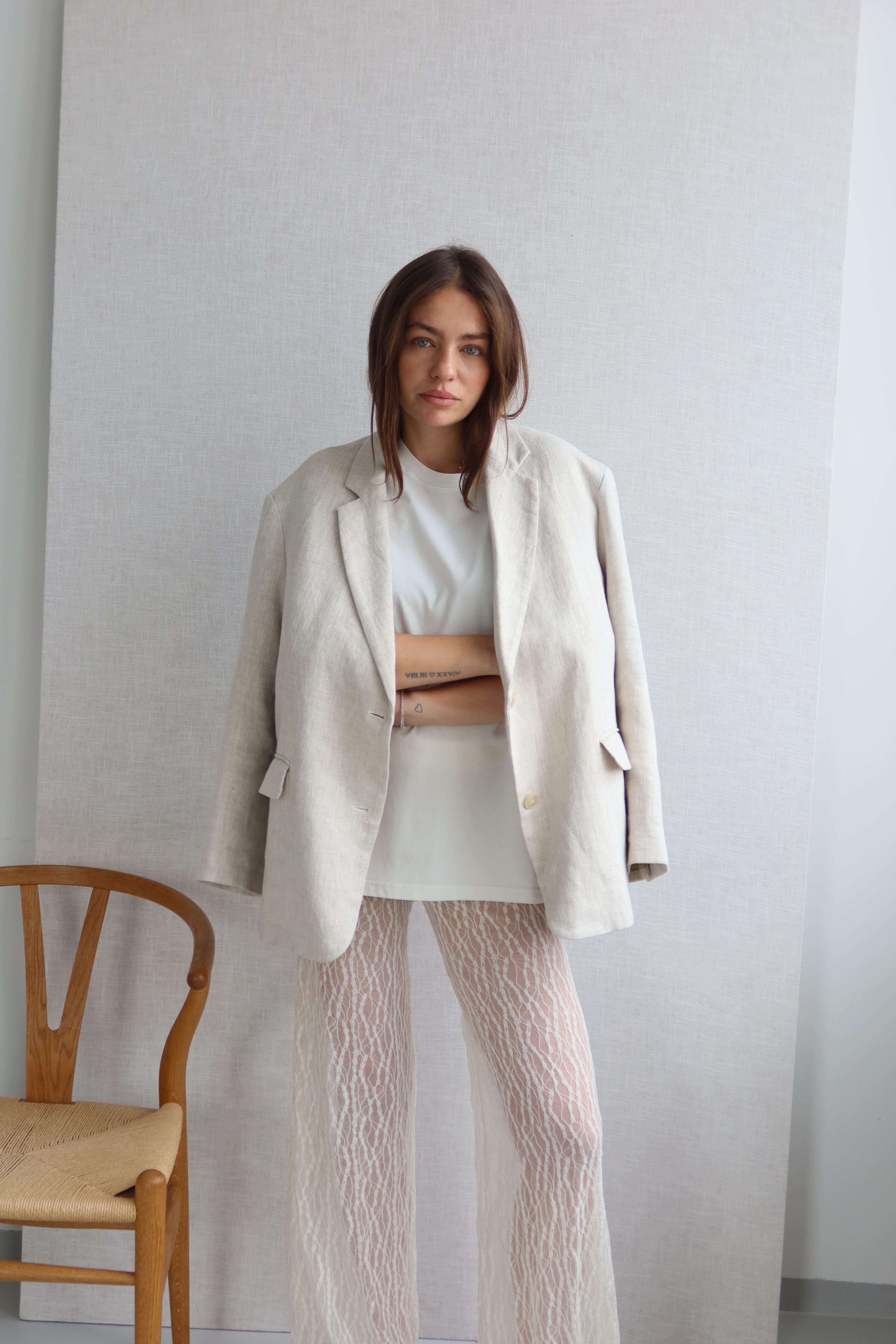 STELLA LACE PANTS offwhite