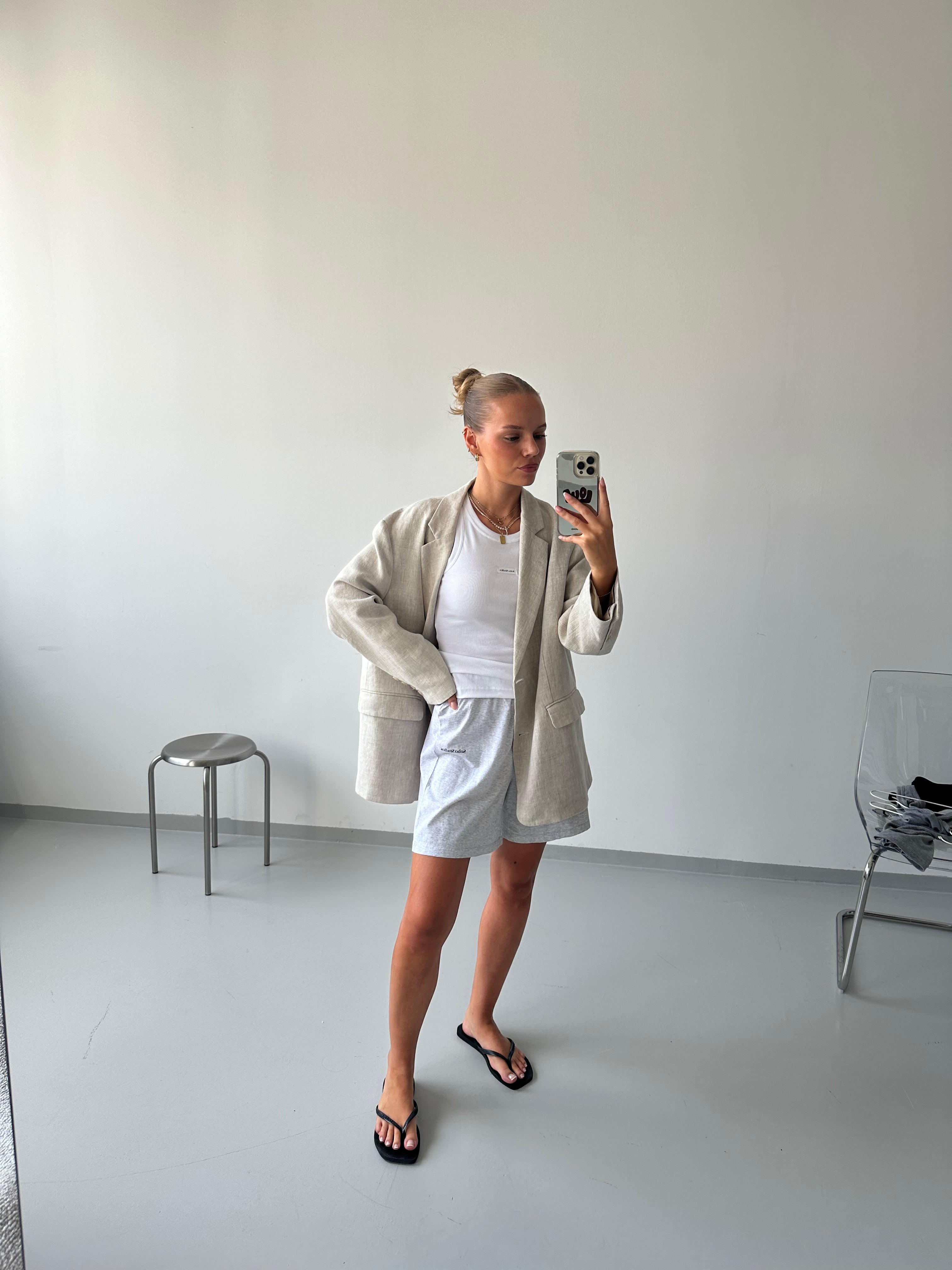 SOHO STUDIOS LIGHT JERSEY SHORTS light grey melange