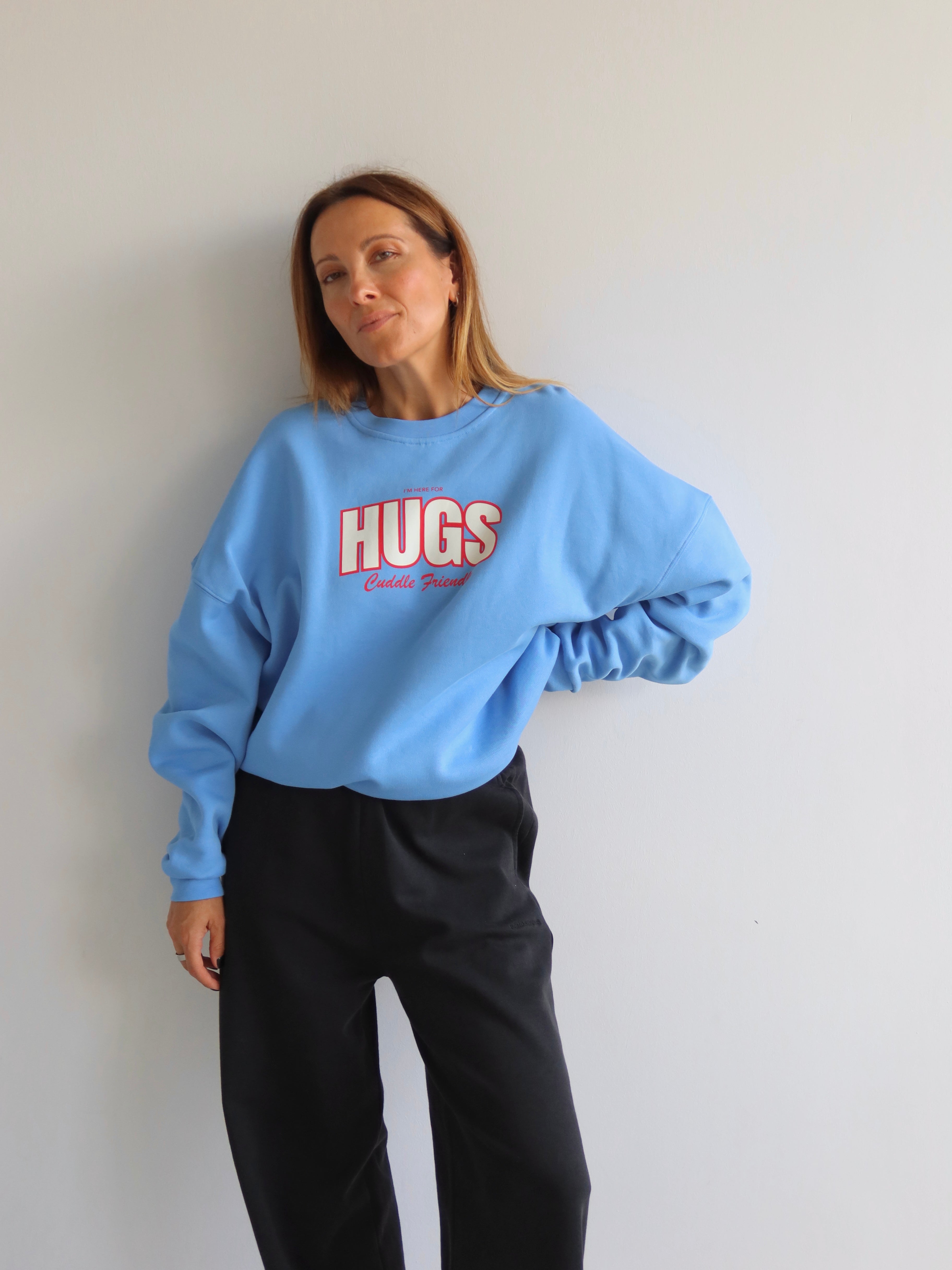 HUGS SWEATSHIRT POOL BLUE