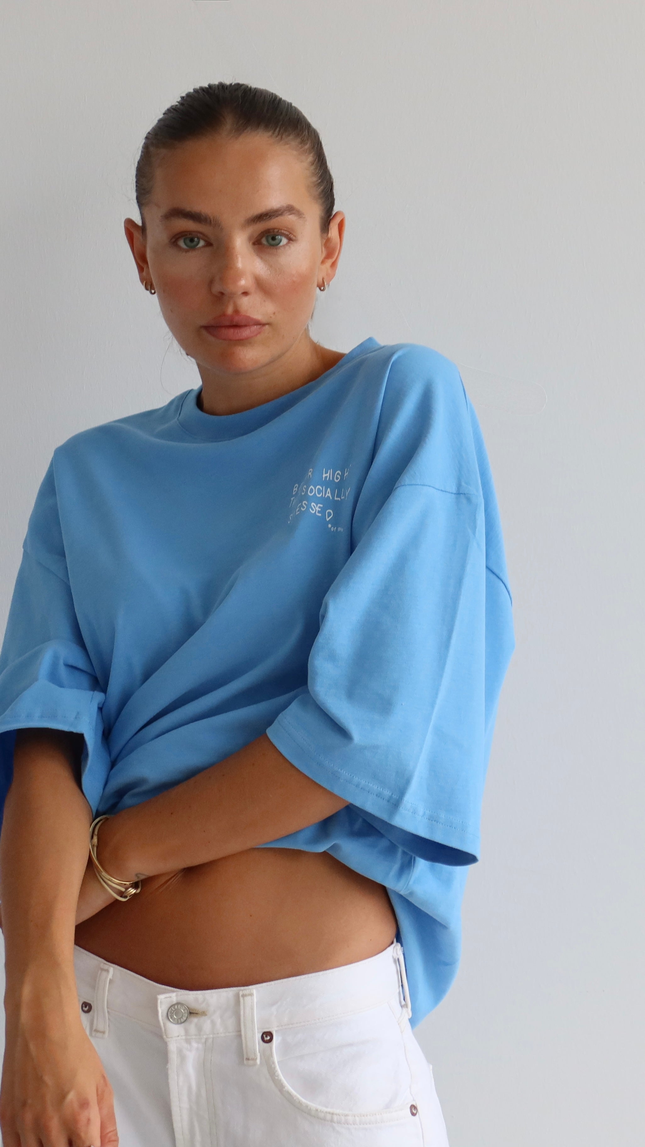 BETTER HIGH T-SHIRT POOL BLUE