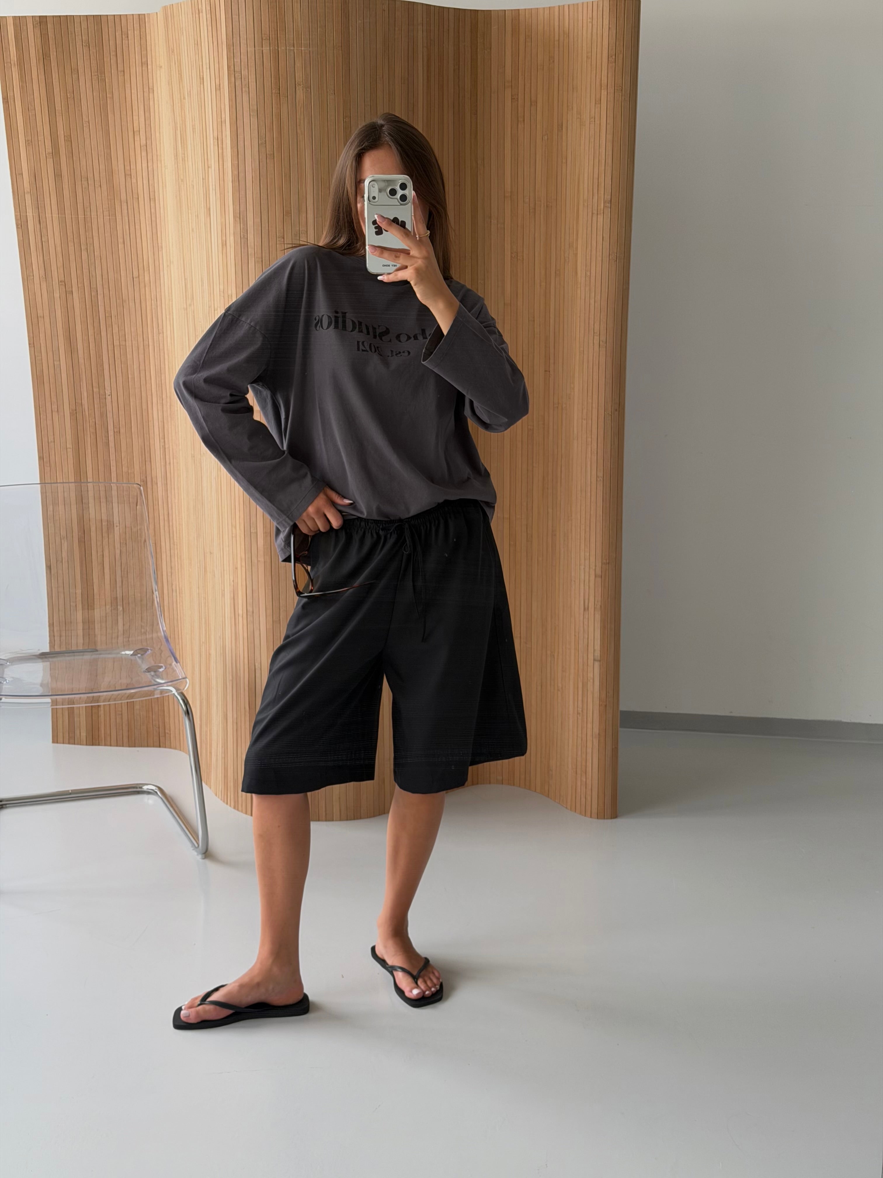 SOHO STUDIOS JERSEY LONGSLEEVE washed black