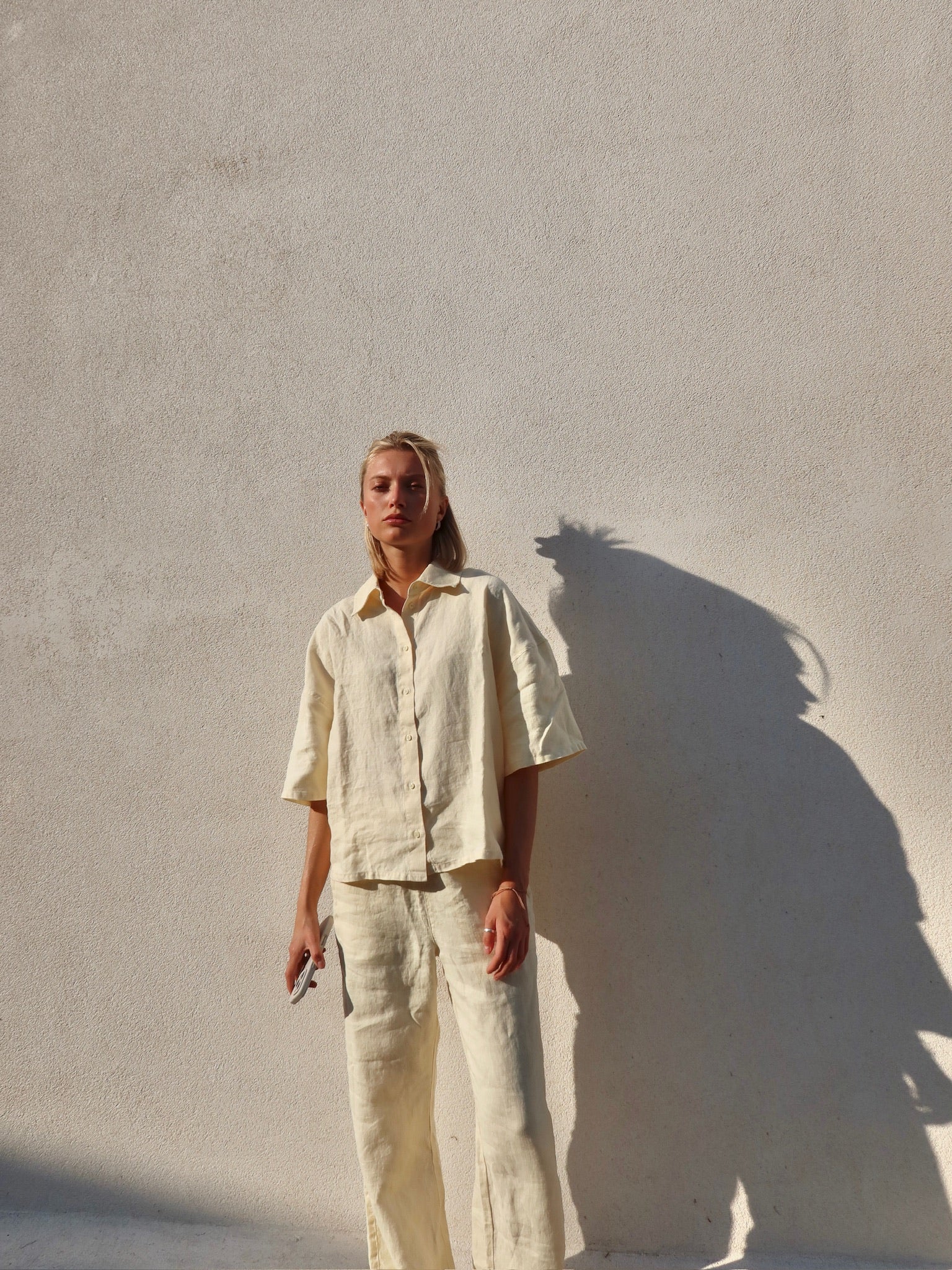 SOHO STUDIOS SIENNA LINEN PANTS butter yellow