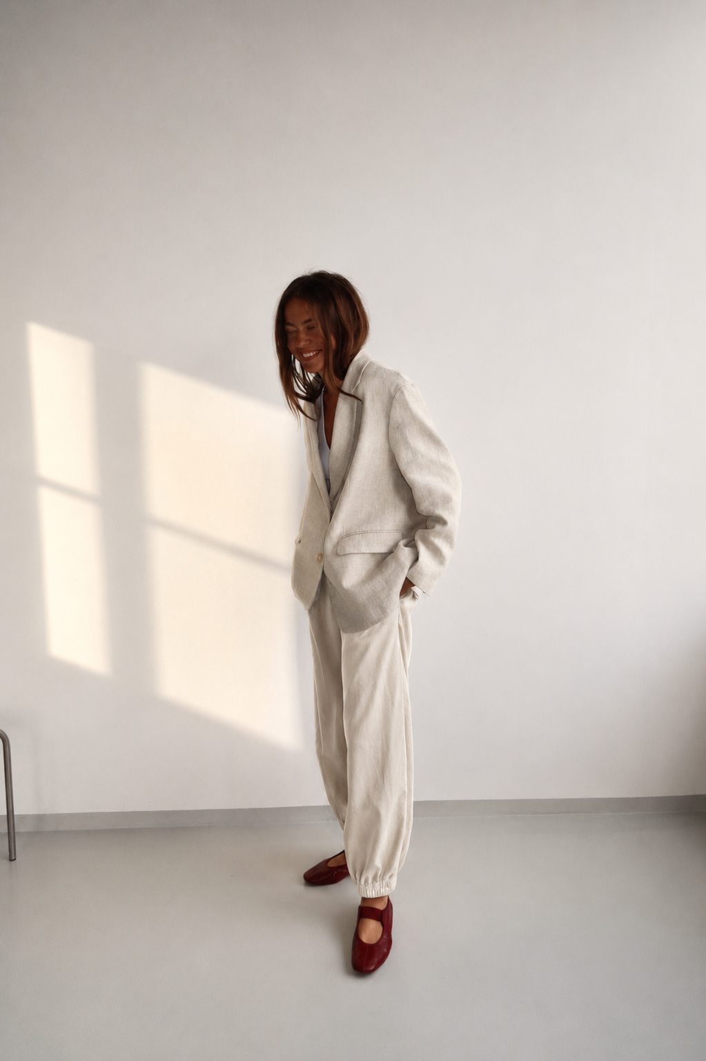 SOHO STUDIOS ANNI BLAZER sand