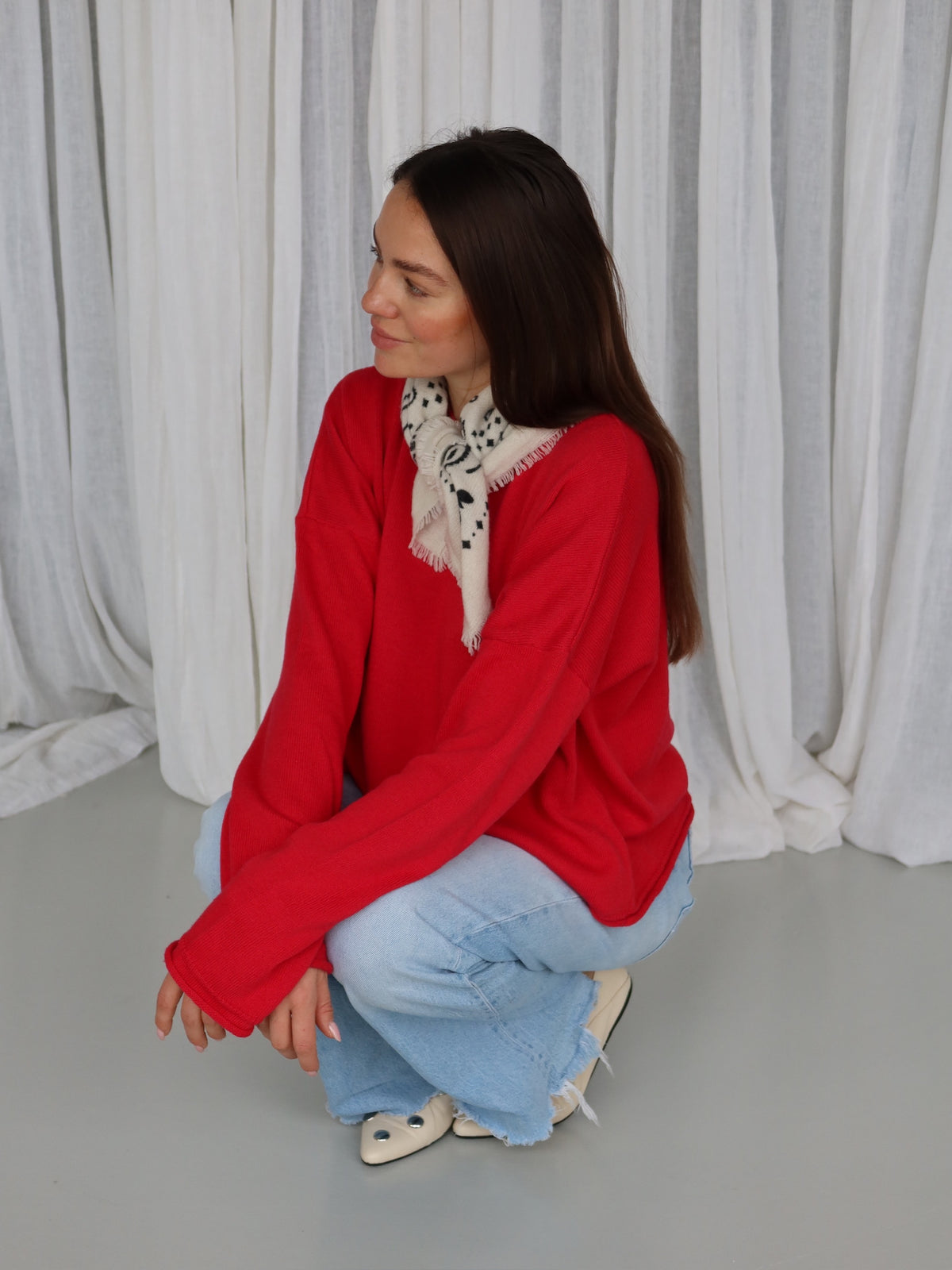 AMELIE CREWNECK red