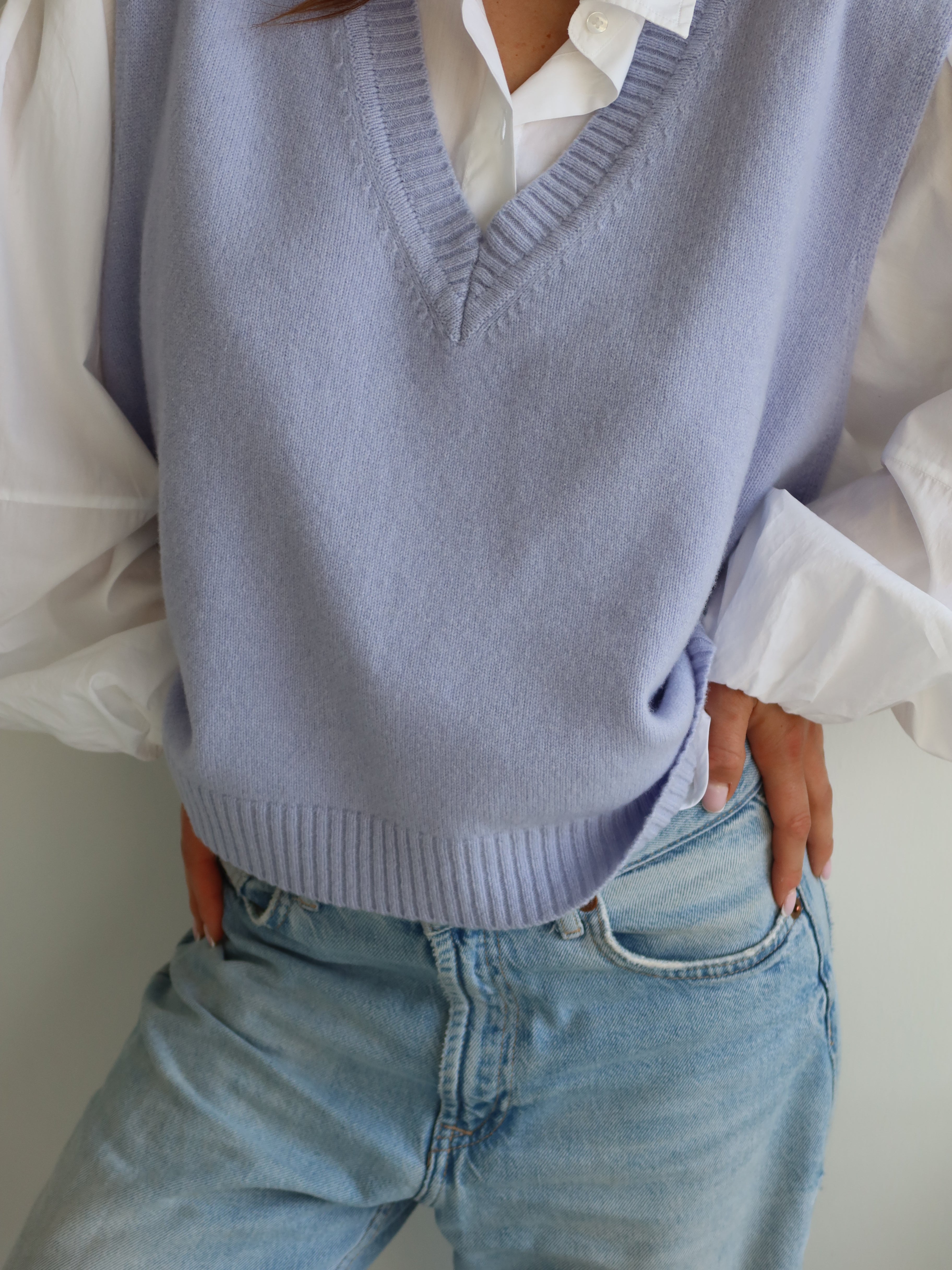 FIONA KNITSHIRT light blue