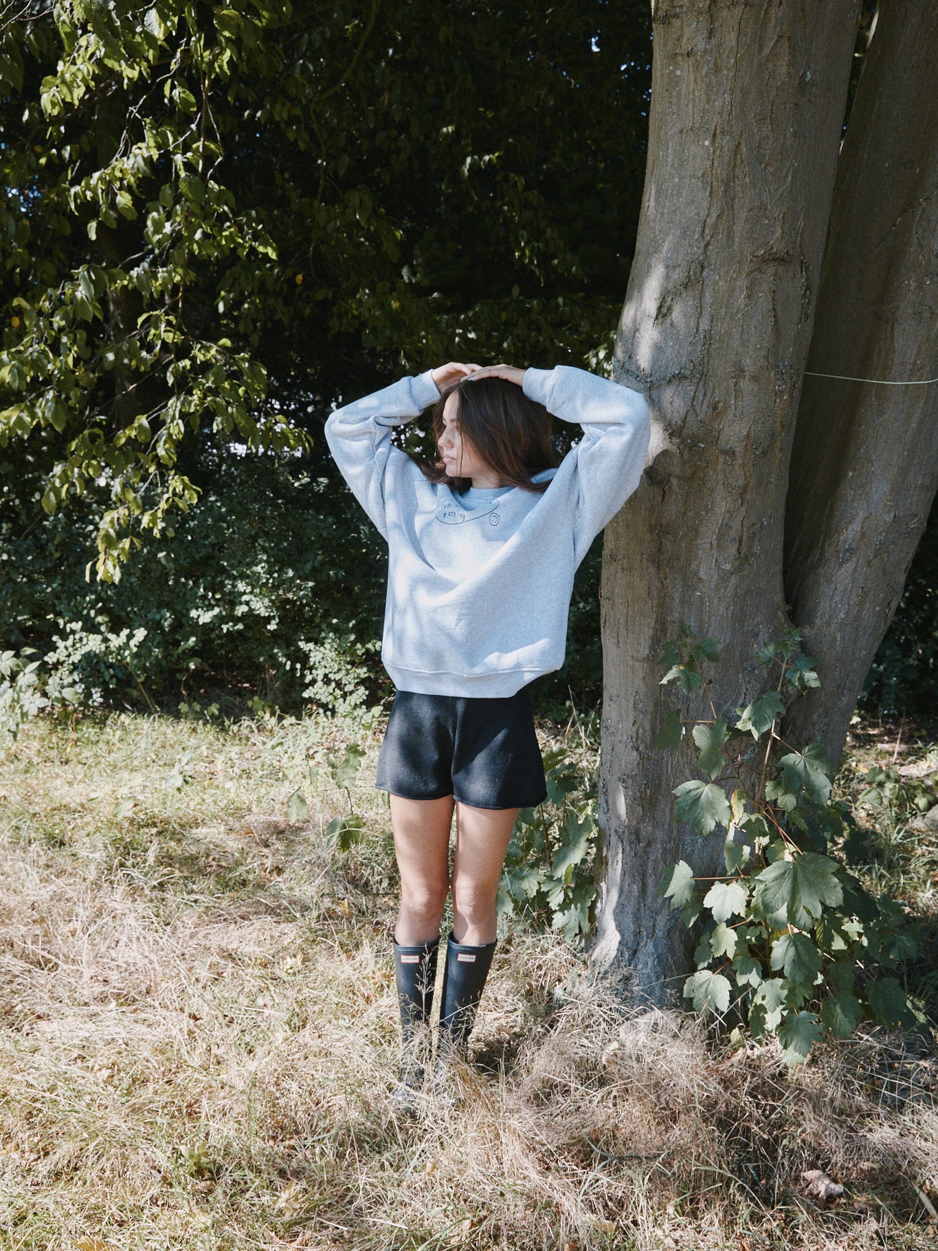 BOOKED & BUSY SWEATSHIRT LT GREY MELANGE