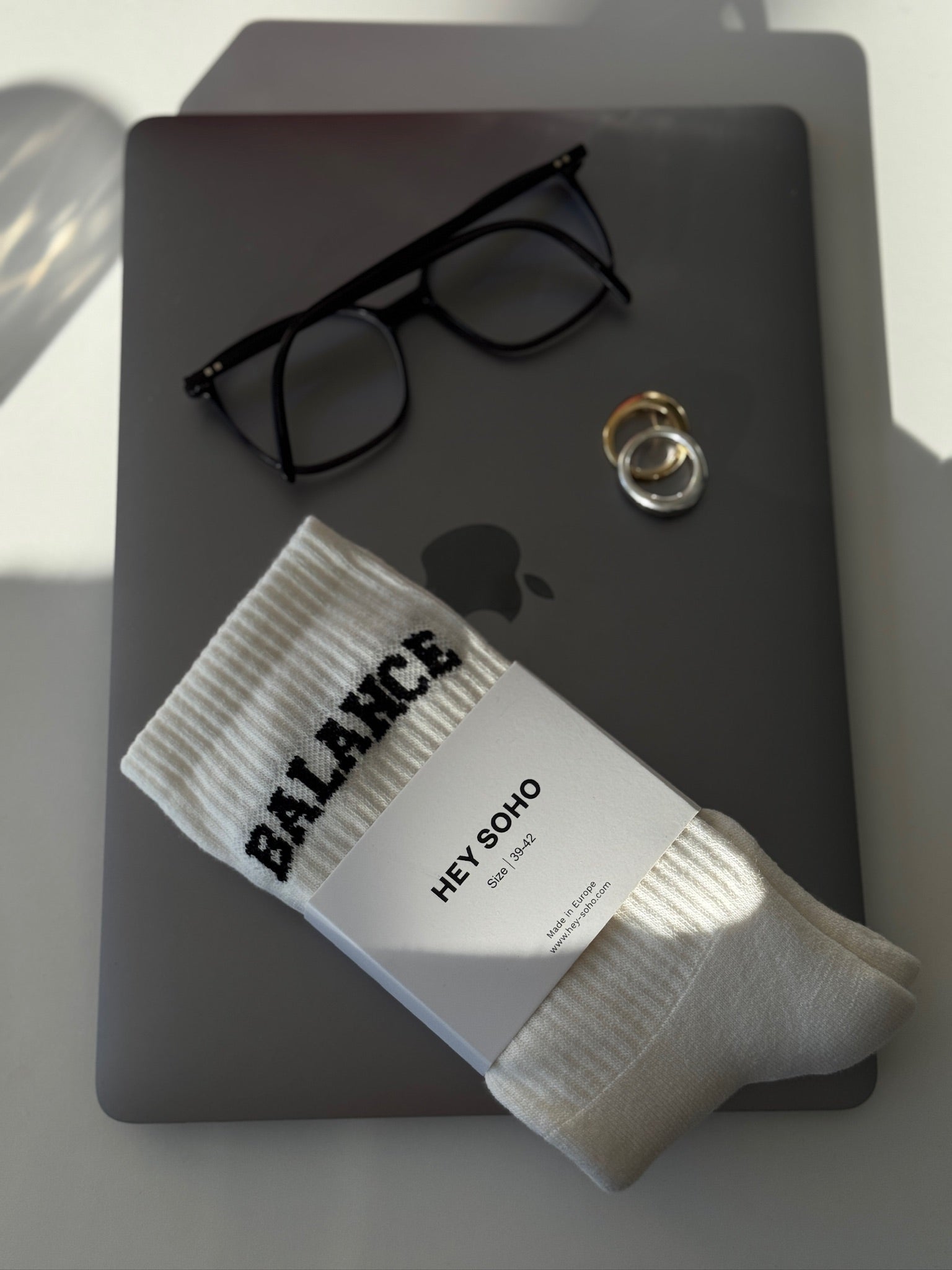 HEY SOHO Balance Socken offwhite I midnight