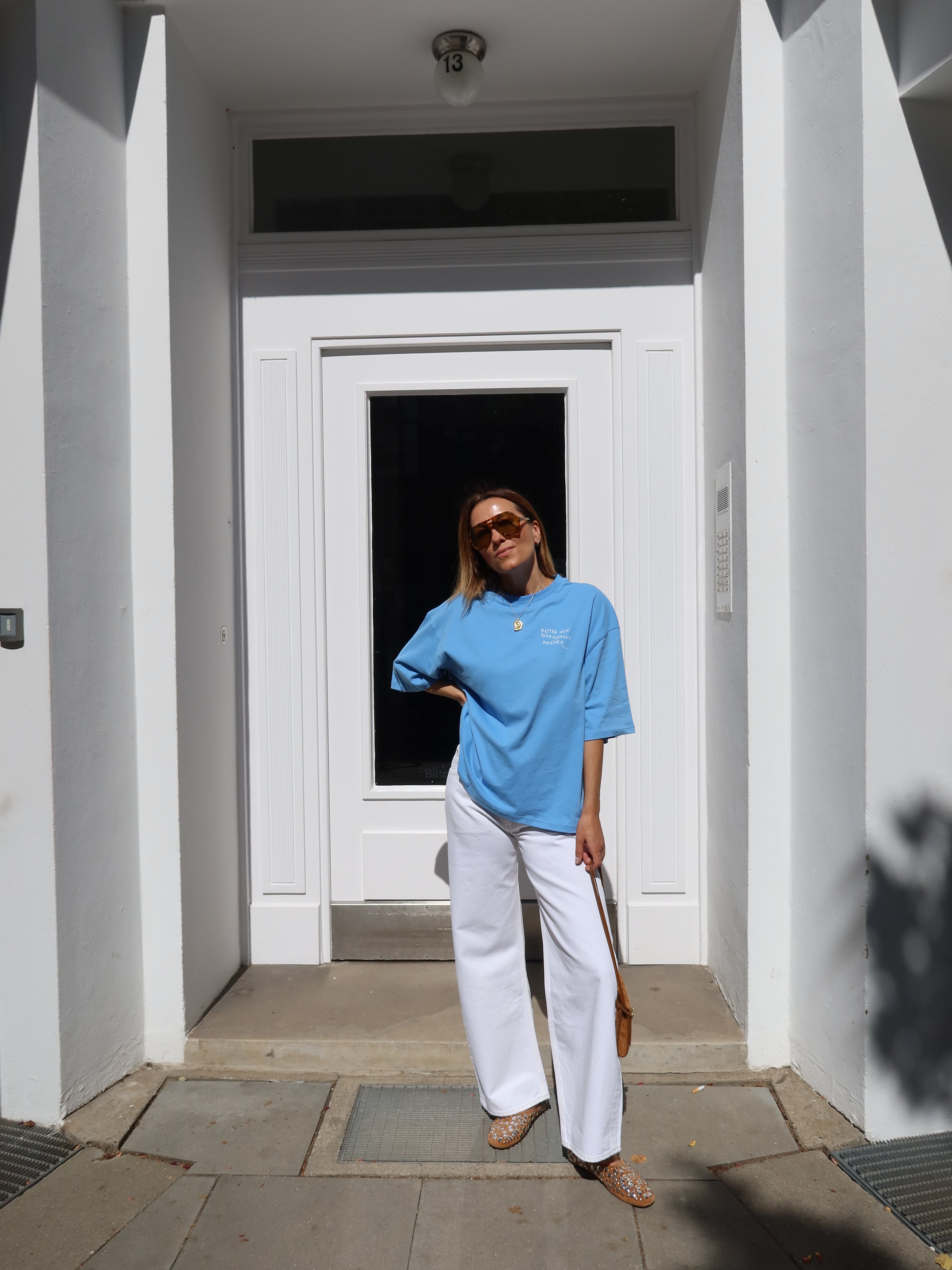 BETTER HIGH T-SHIRT POOL BLUE