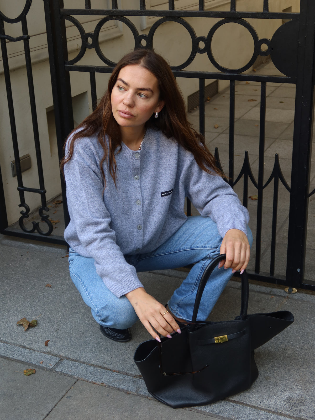 ZOE CARDIGAN light grey melange