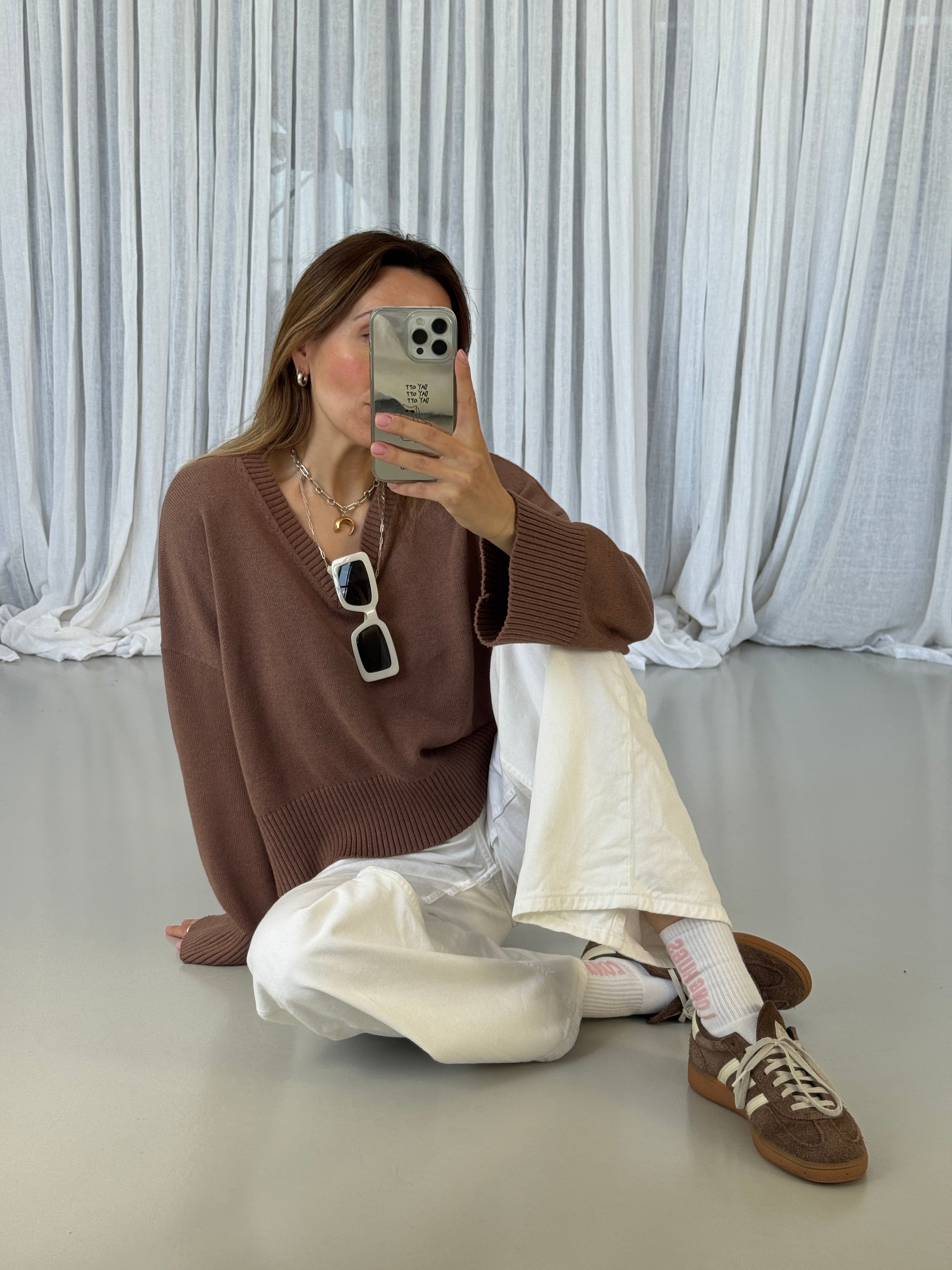 ISABELLE V-NECK nougat