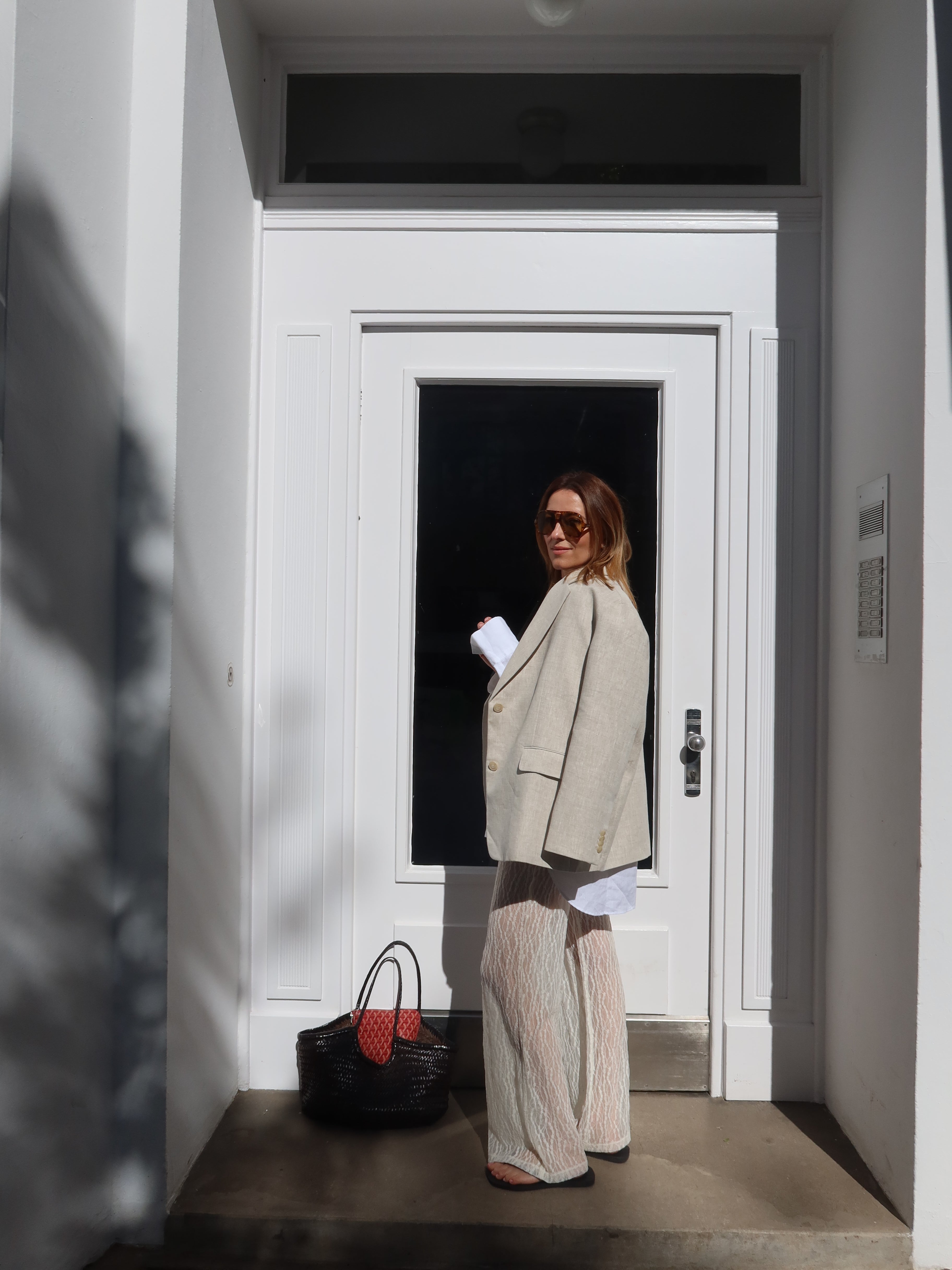 SOHO STUDIOS ANNI BLAZER sand