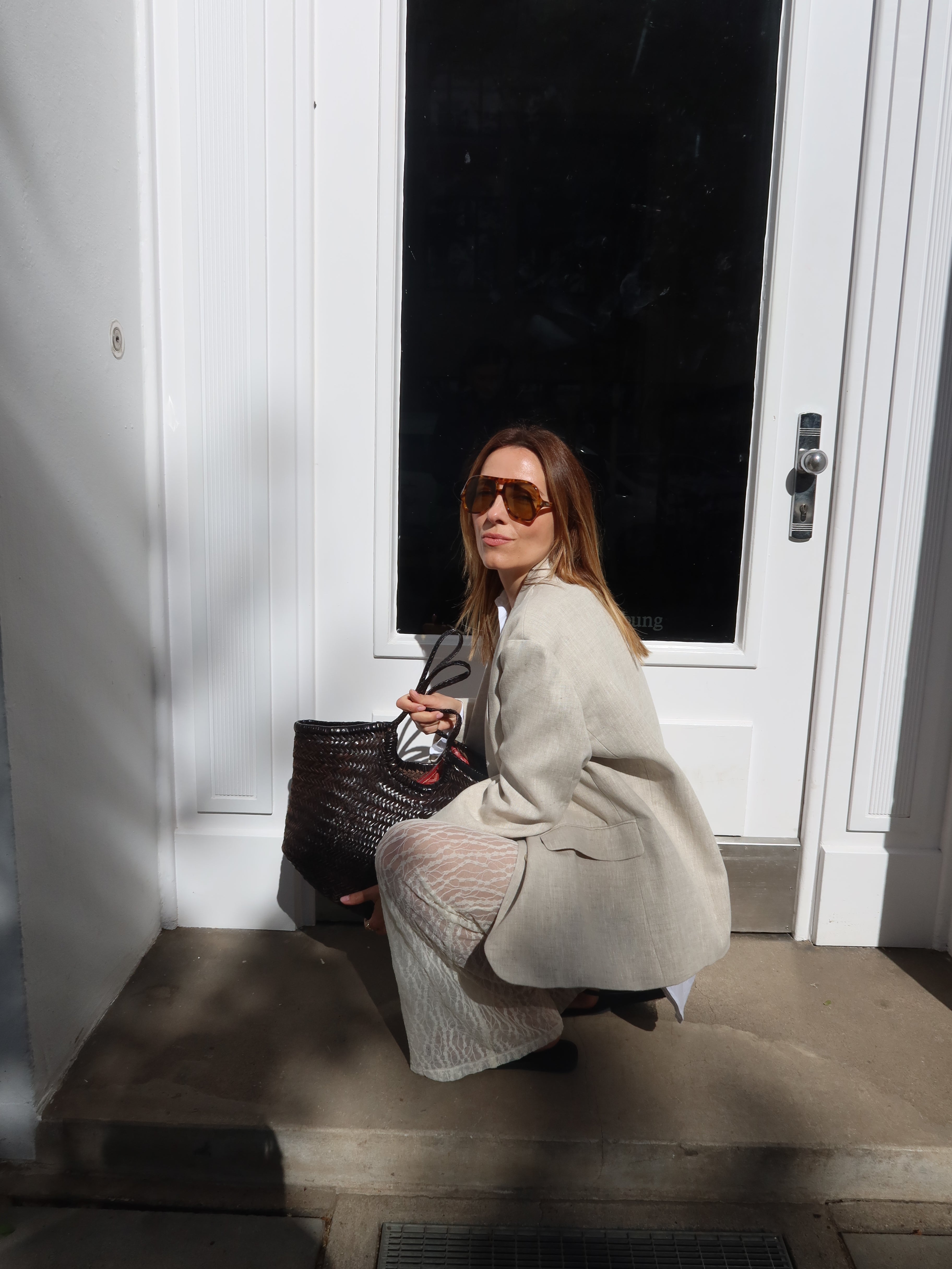 SOHO STUDIOS ANNI BLAZER sand