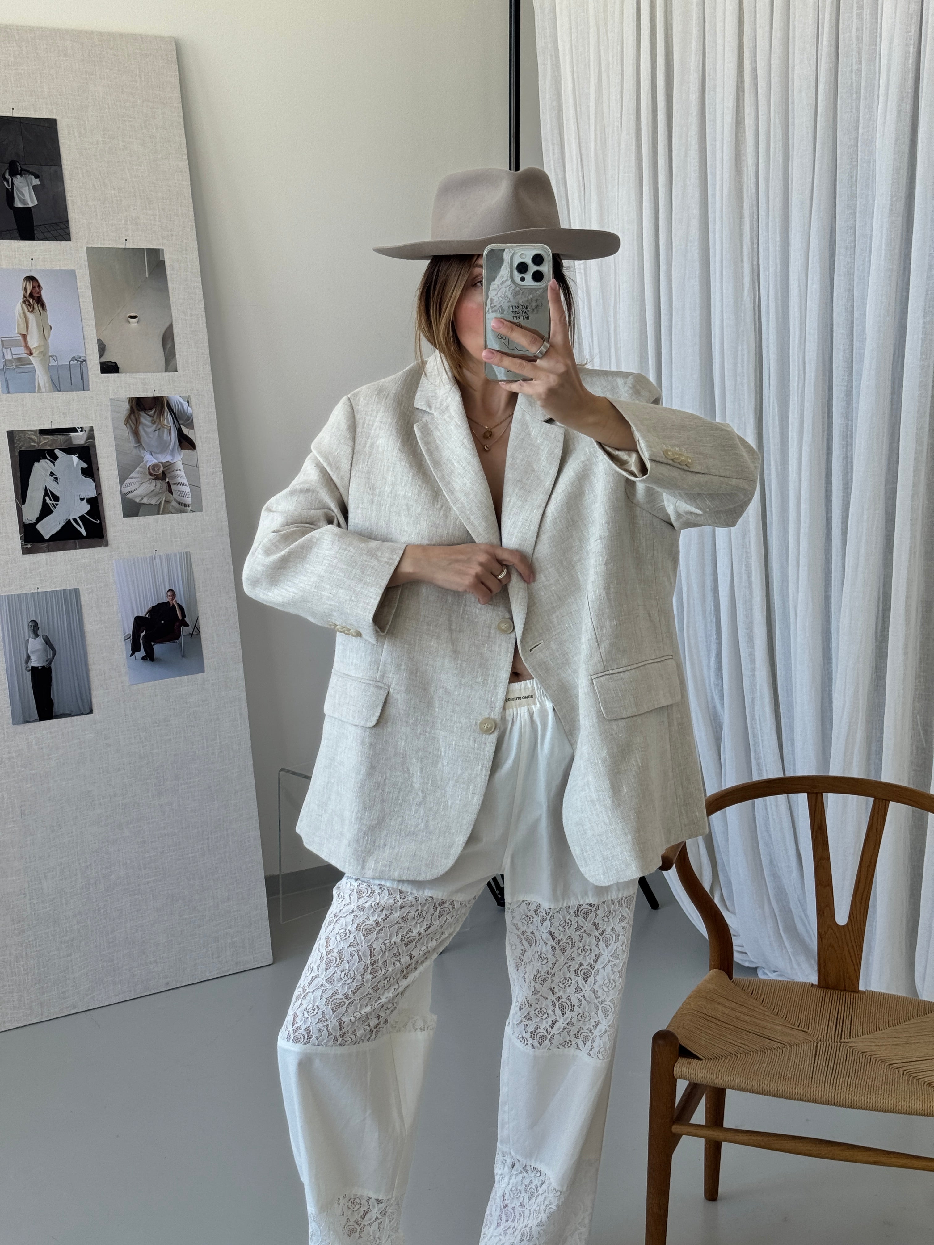 SOHO STUDIOS ANNI BLAZER sand