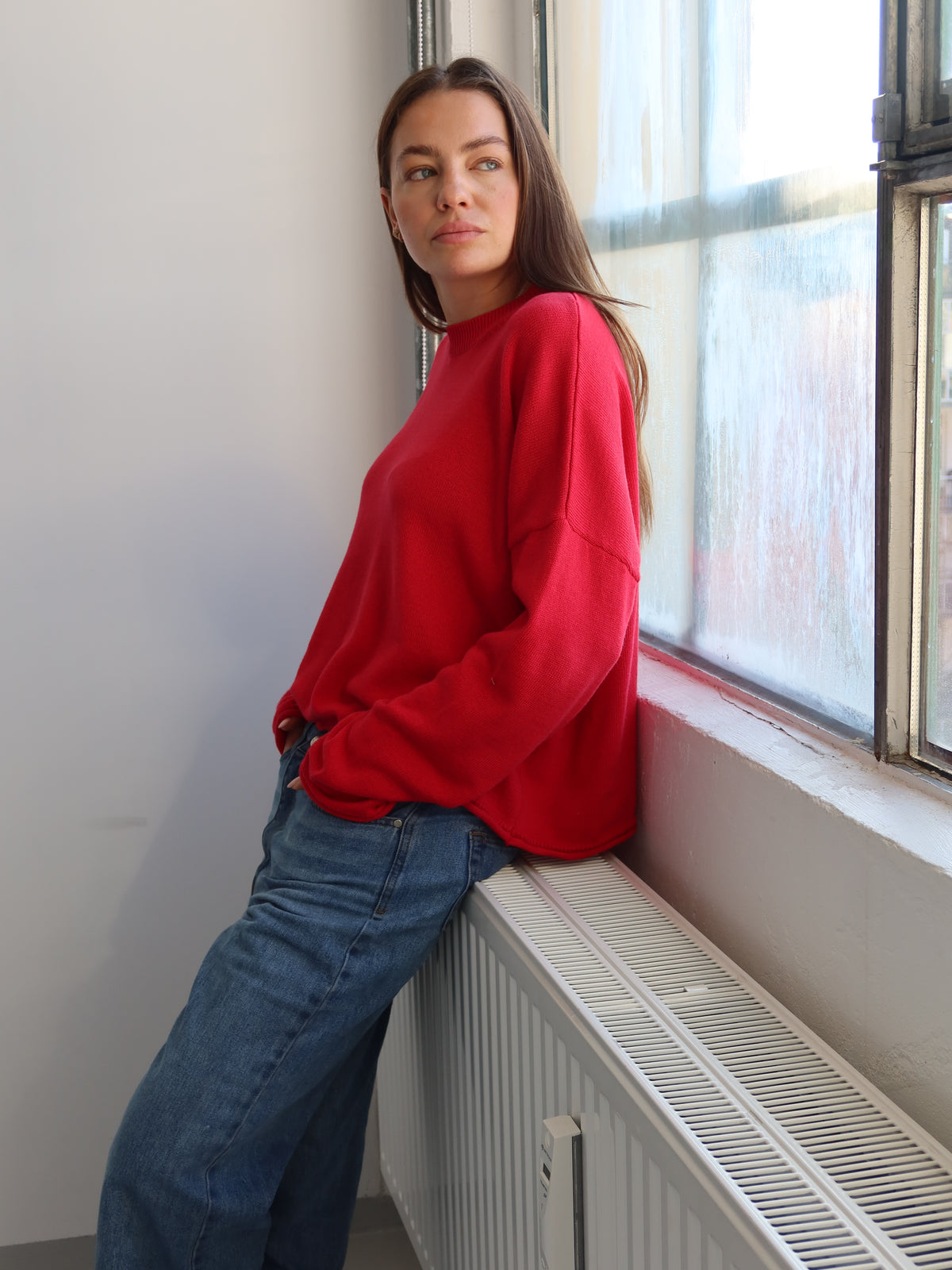 AMELIE CREWNECK red