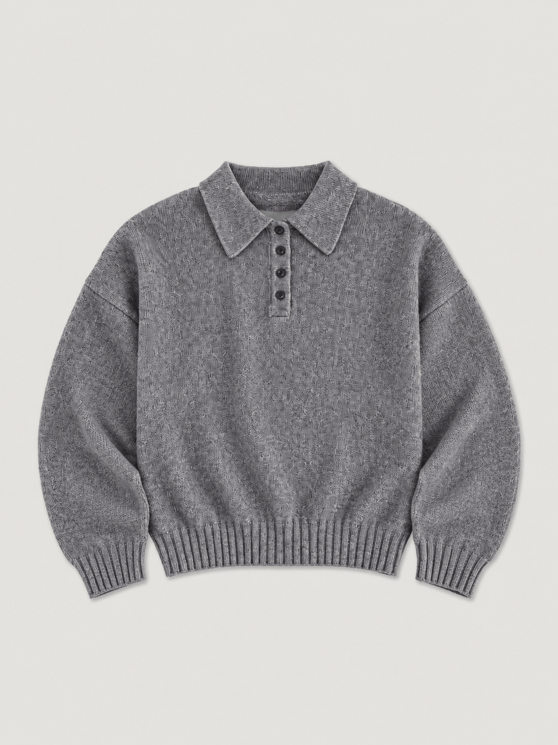 TAMY POLO SWEATSHIRT GREY MELANGE