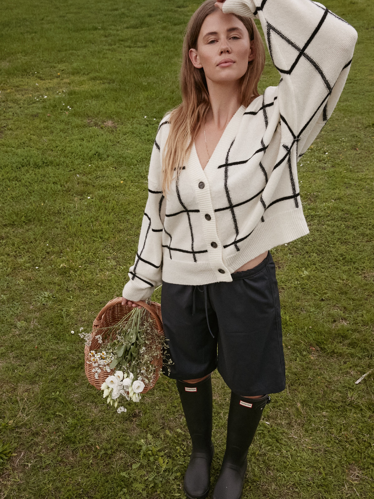 FELINA CARDIGAN CREME/BLACK