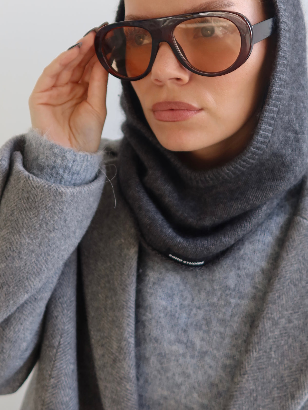 NURI BALACLAVA grey melange