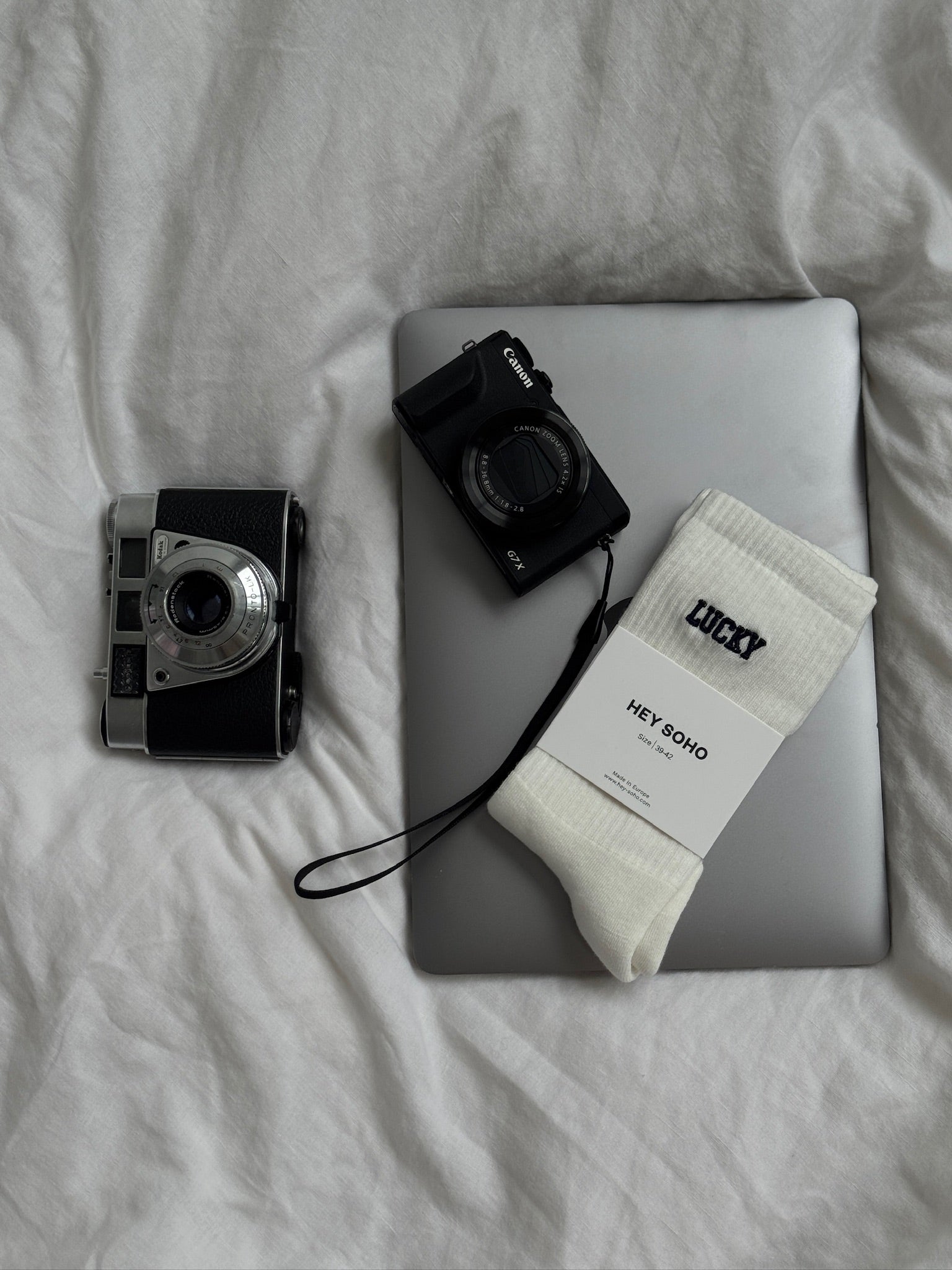 HEY SOHO LUCKY Socken offwhite I navy