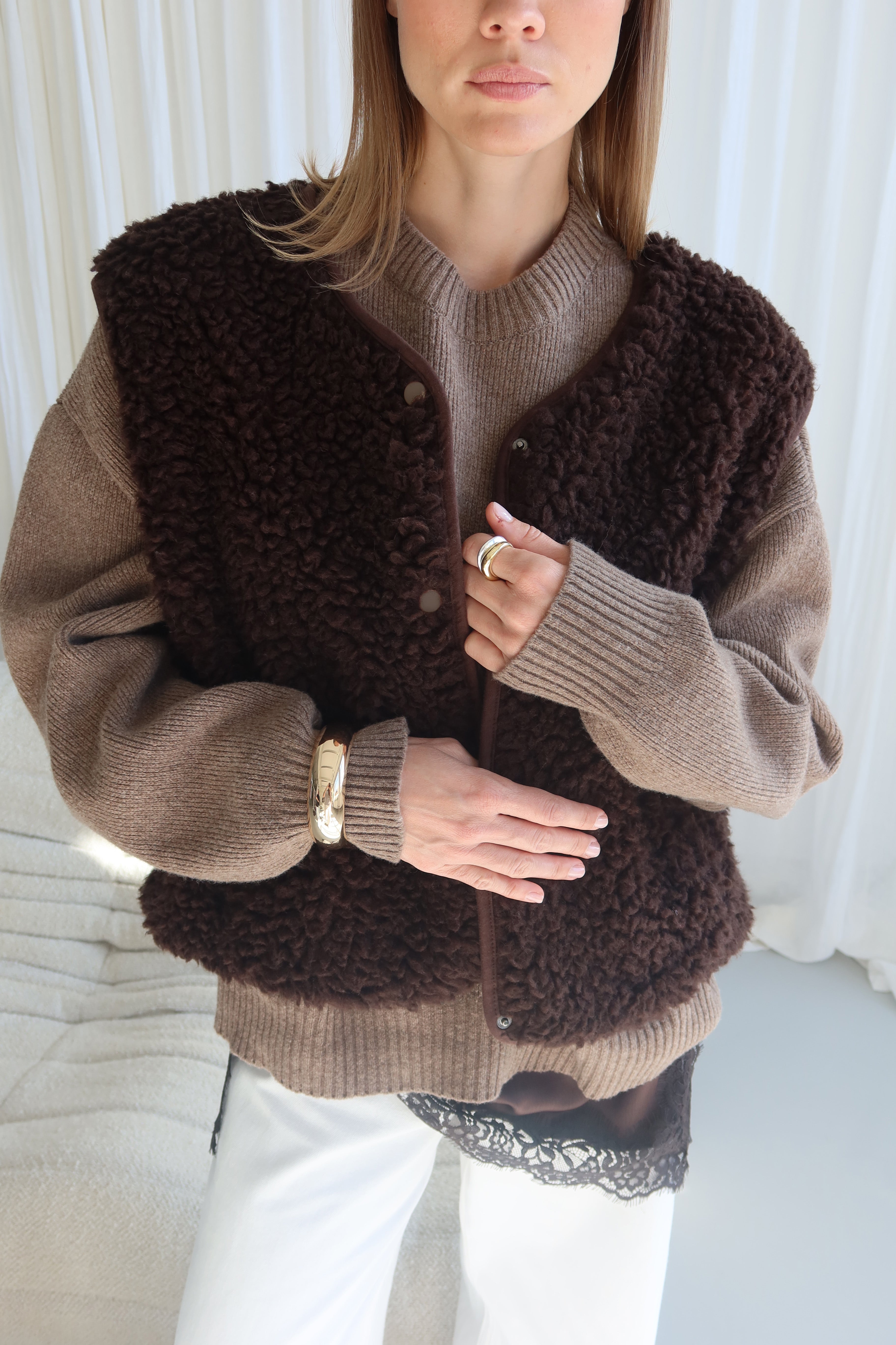 SOHO STUDIOS CELINA VEST brown