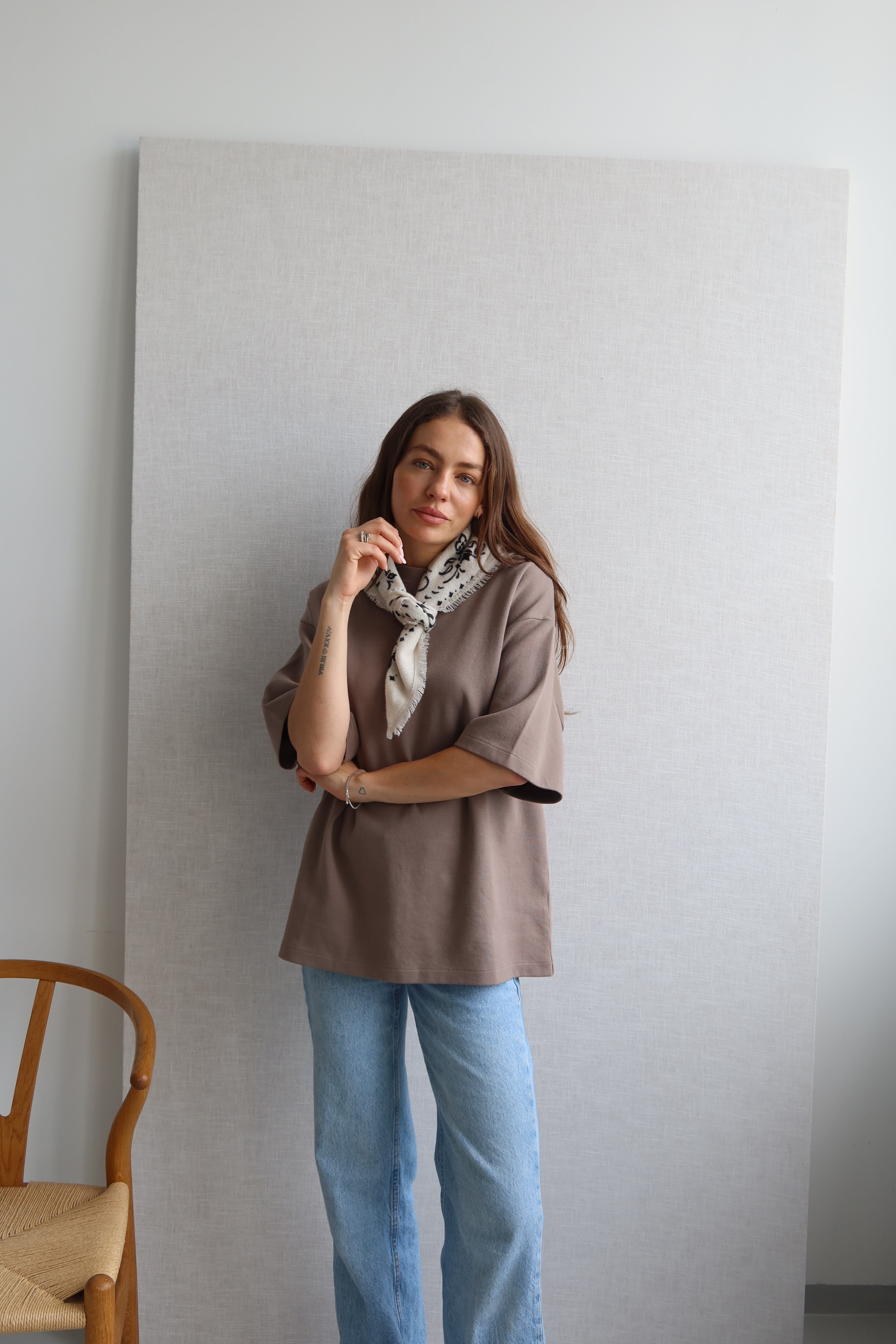 LARA SCARF OATMILK