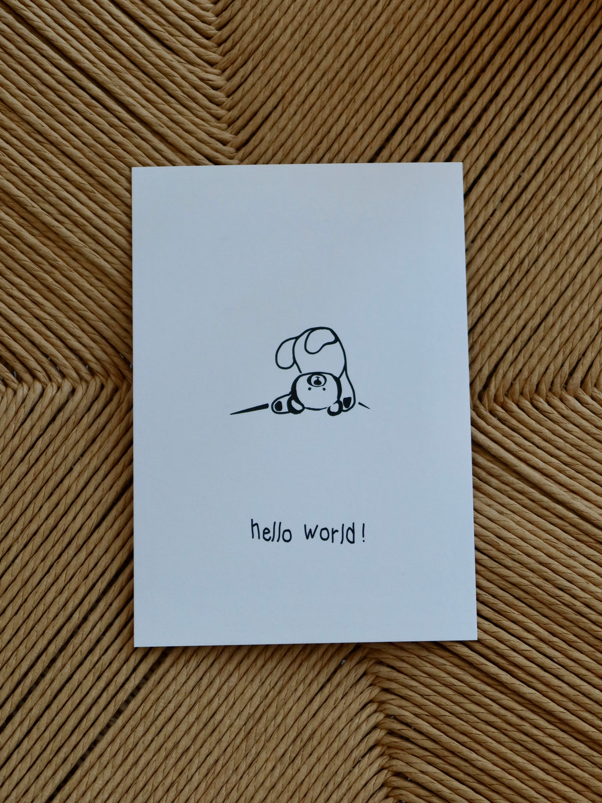 HEY SOHO POSTKARTE "hello world"