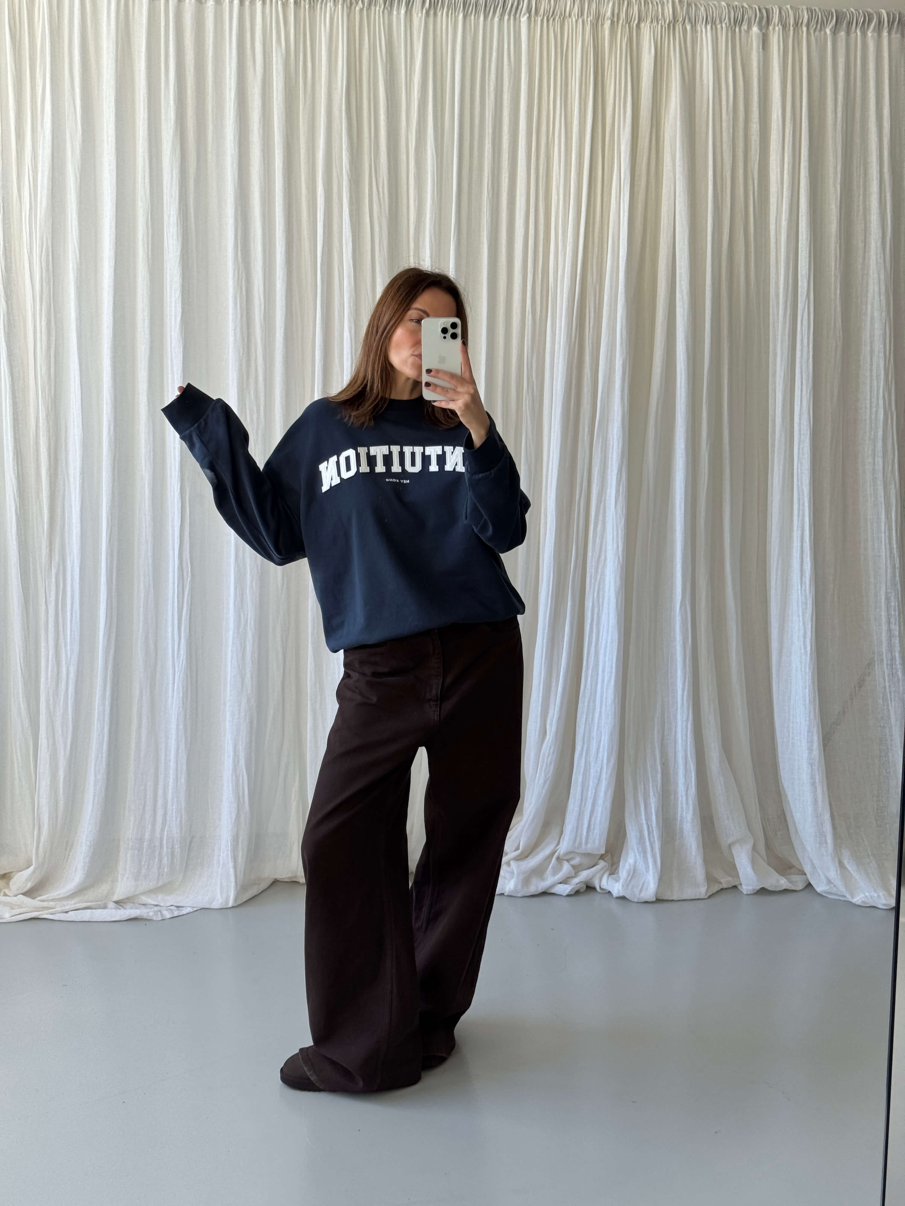 INTUITION Sweater midnight | white