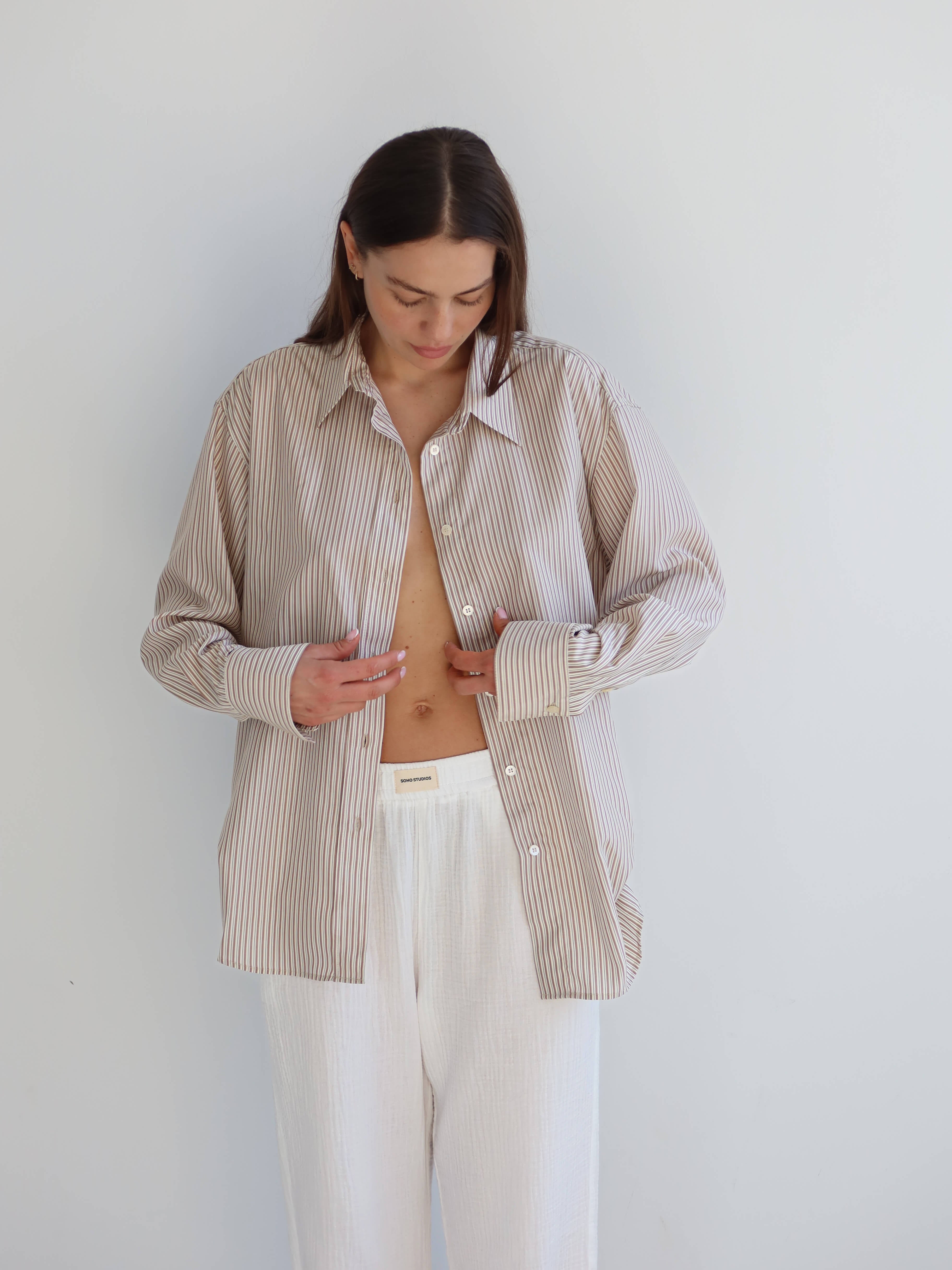 SIENNA MUSSELIN PANTS white
