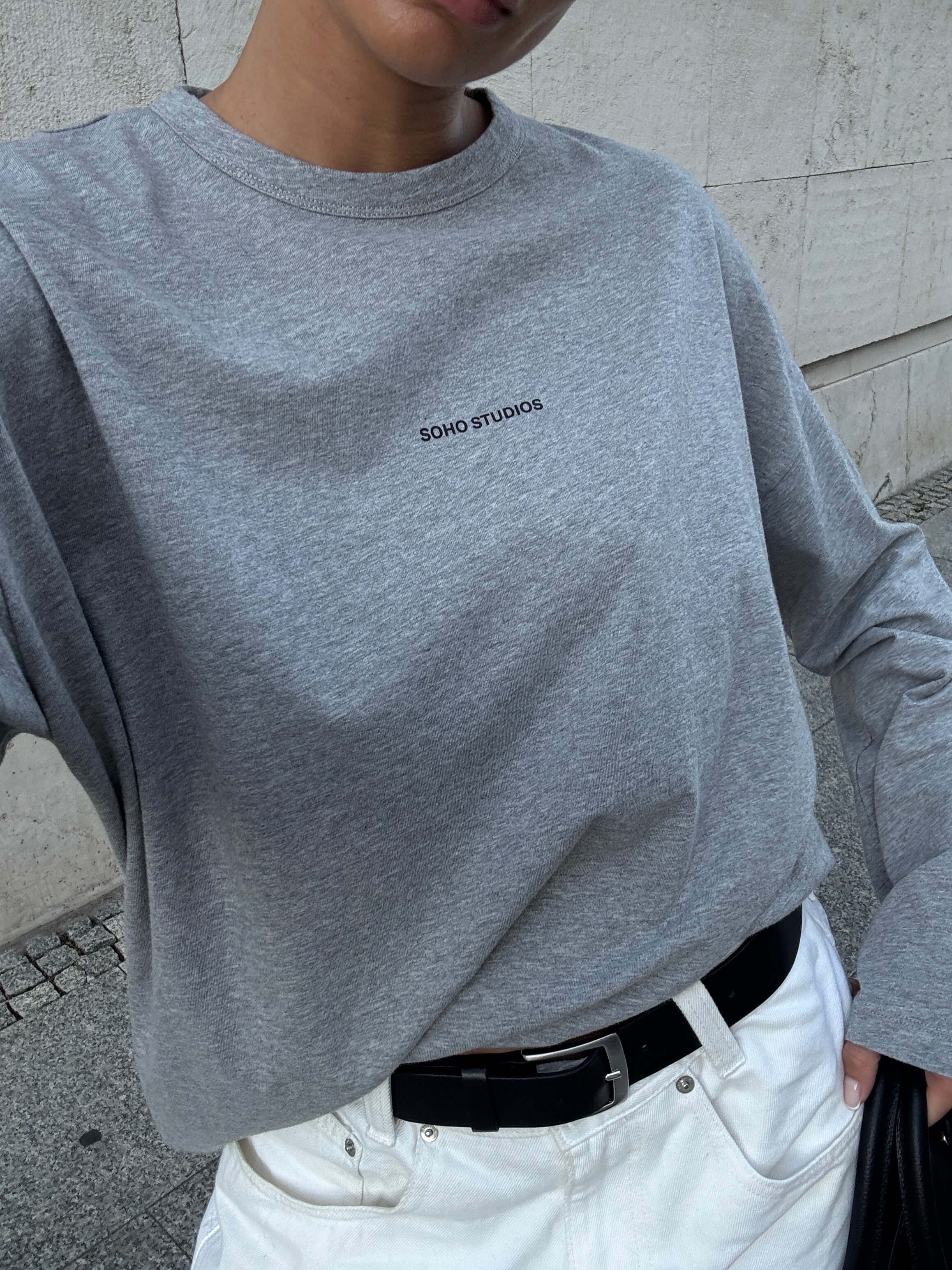 SOHO STUDIOS LIA Longsleeve light grey melange