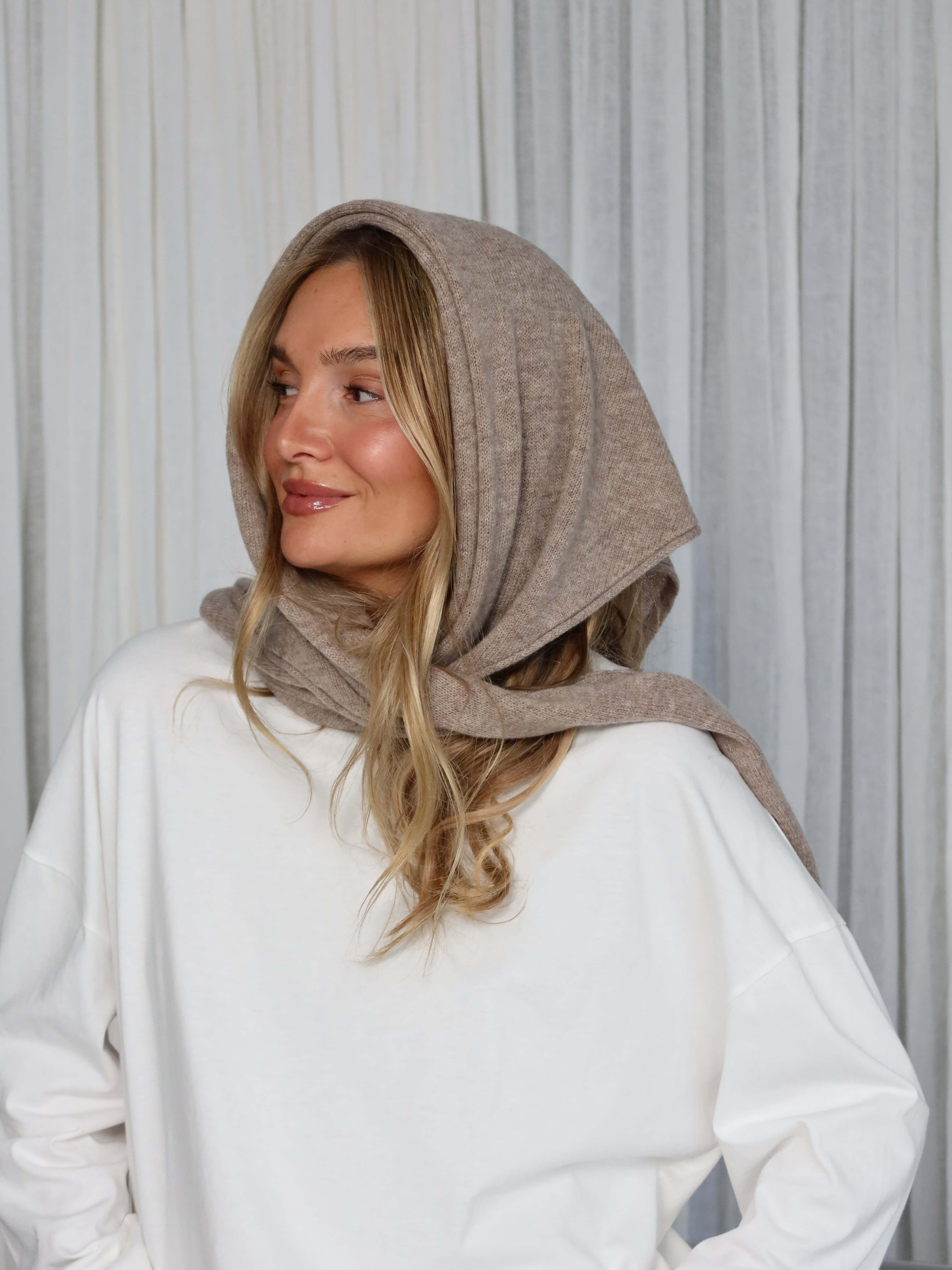 TAYA Cashmere Scarf beige melange