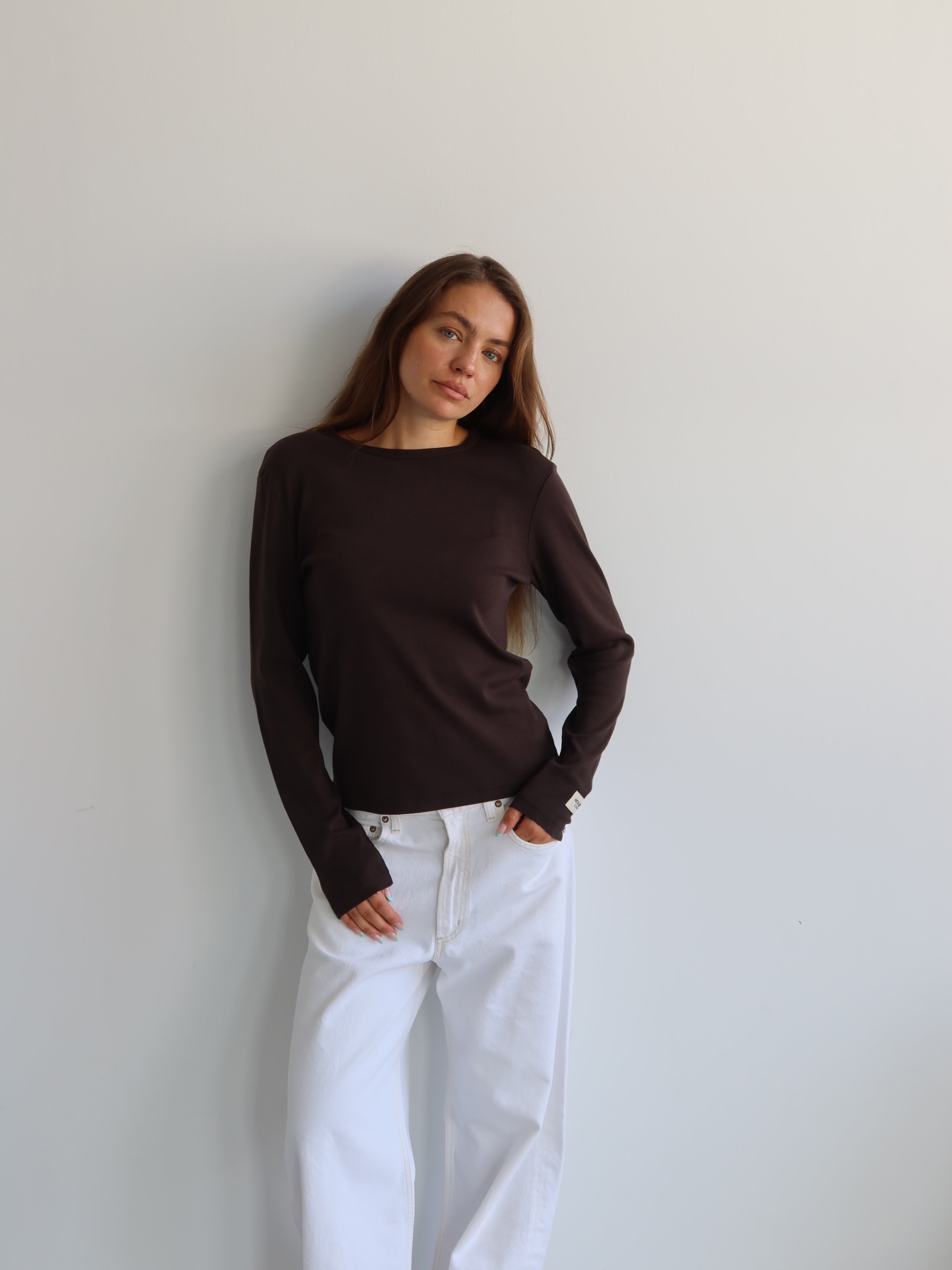 HEY SOHO RIB LONGSLEEVE COFFEE BEAN