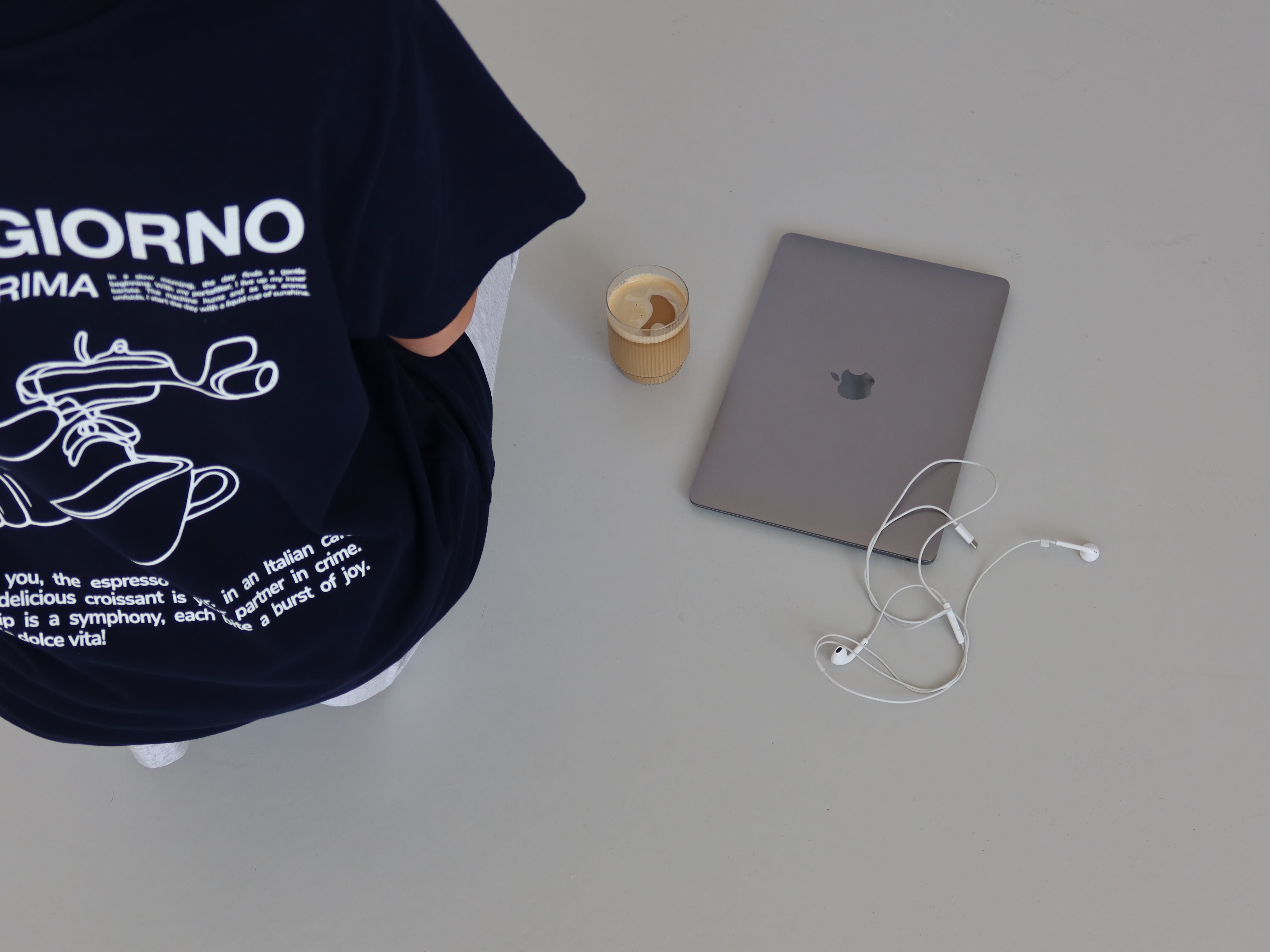 BUONGIORNO T-SHIRT navy I white