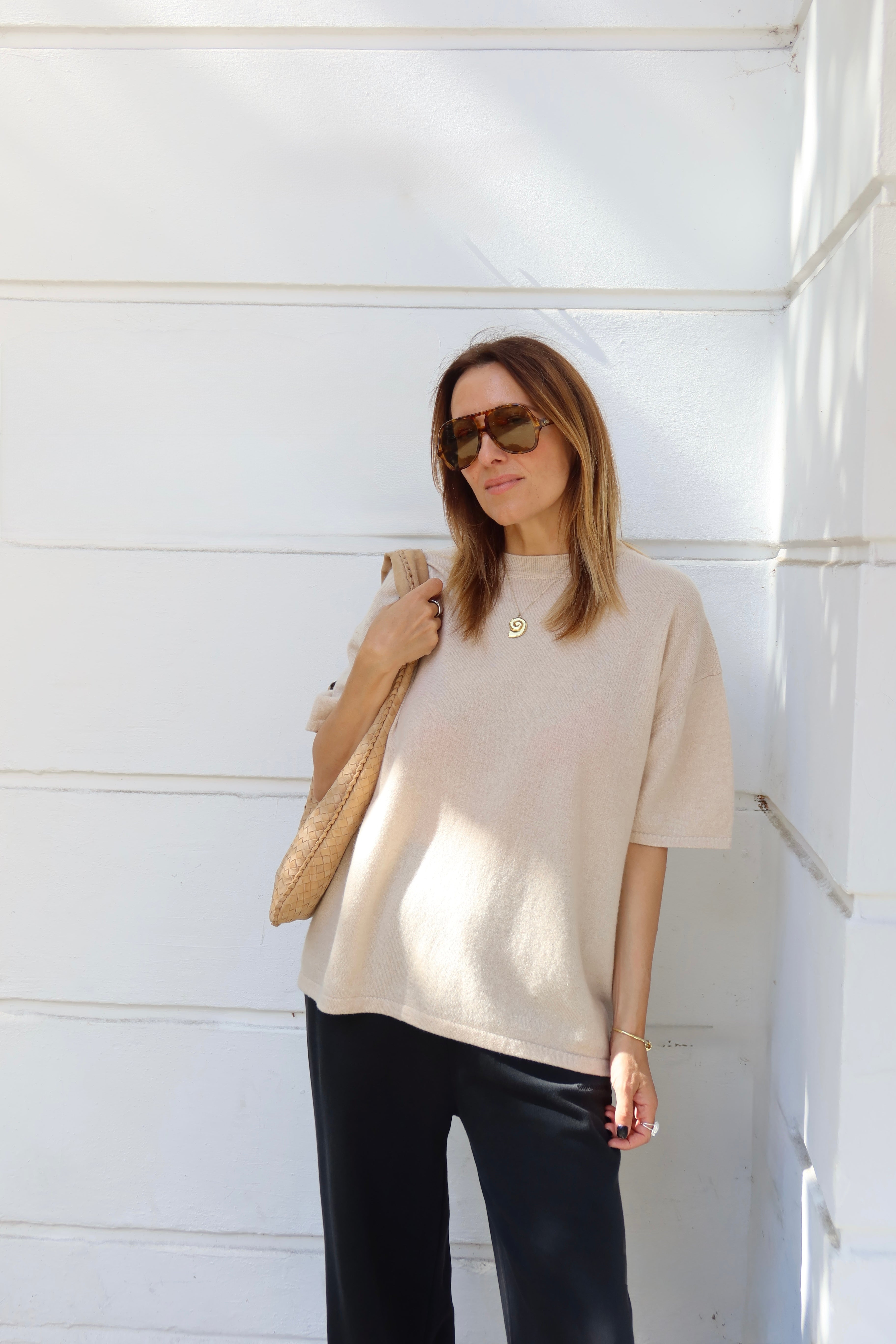 THEA KNIT SHIRT oatmilk