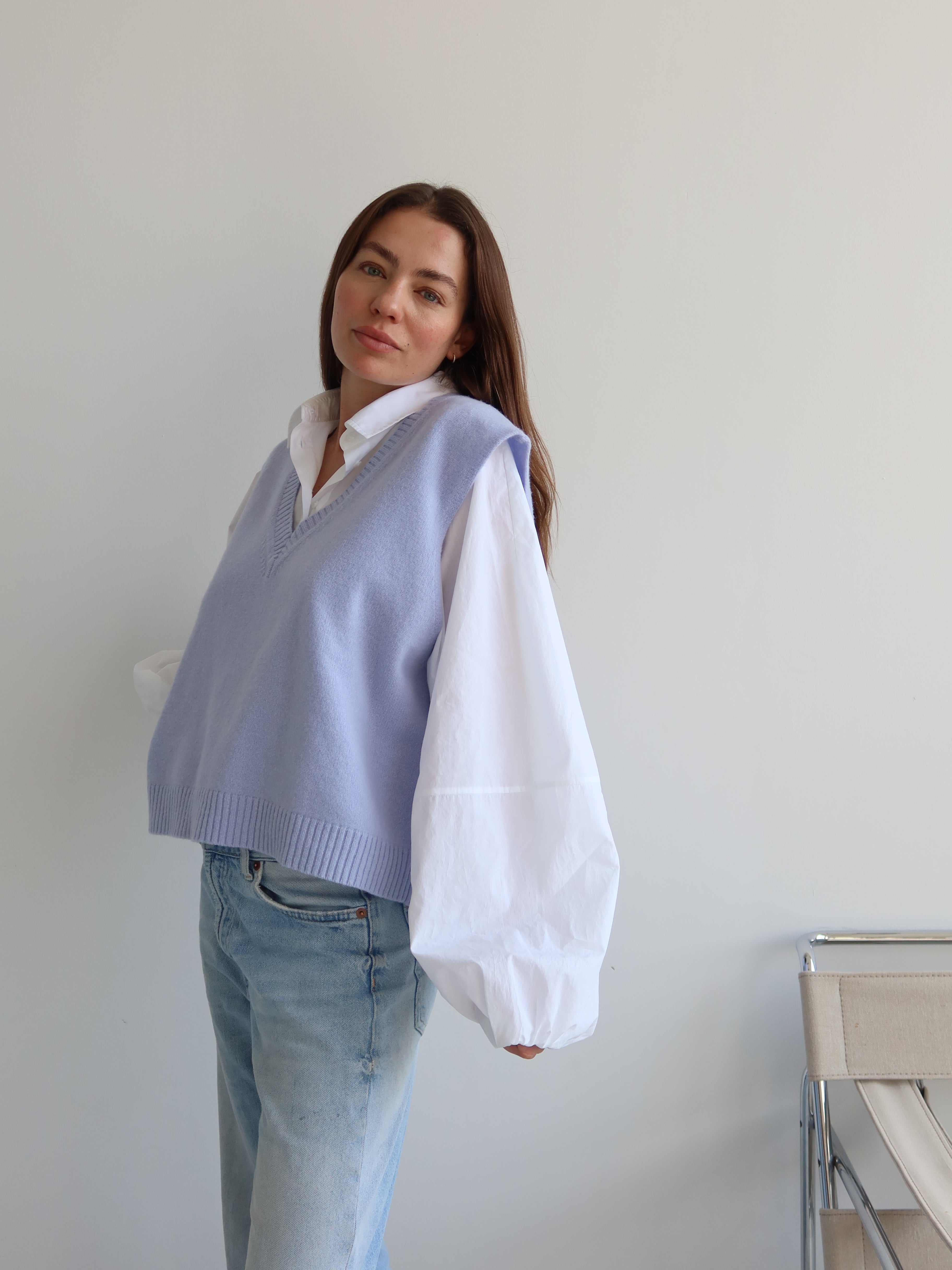 FIONA KNITSHIRT light blue