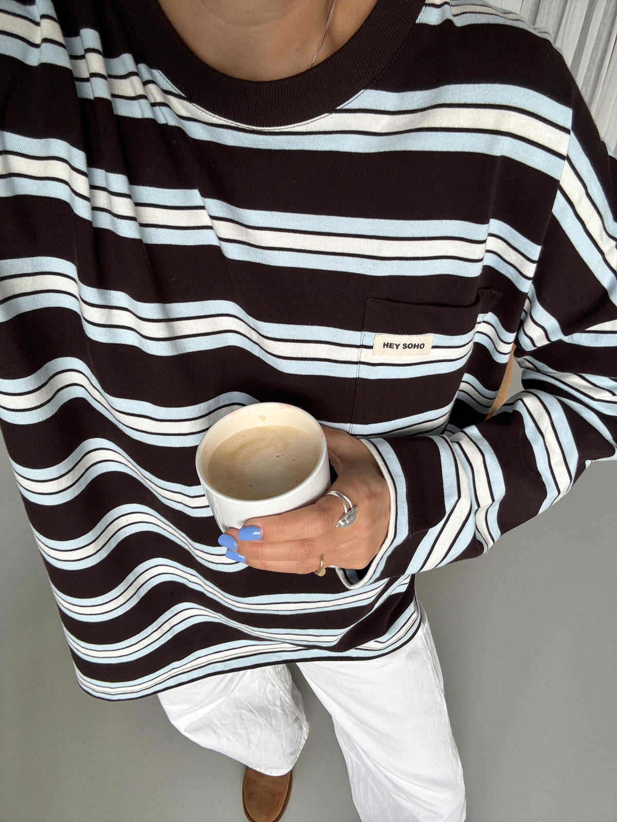 STRIPED LONGSLEEVE COFFEE