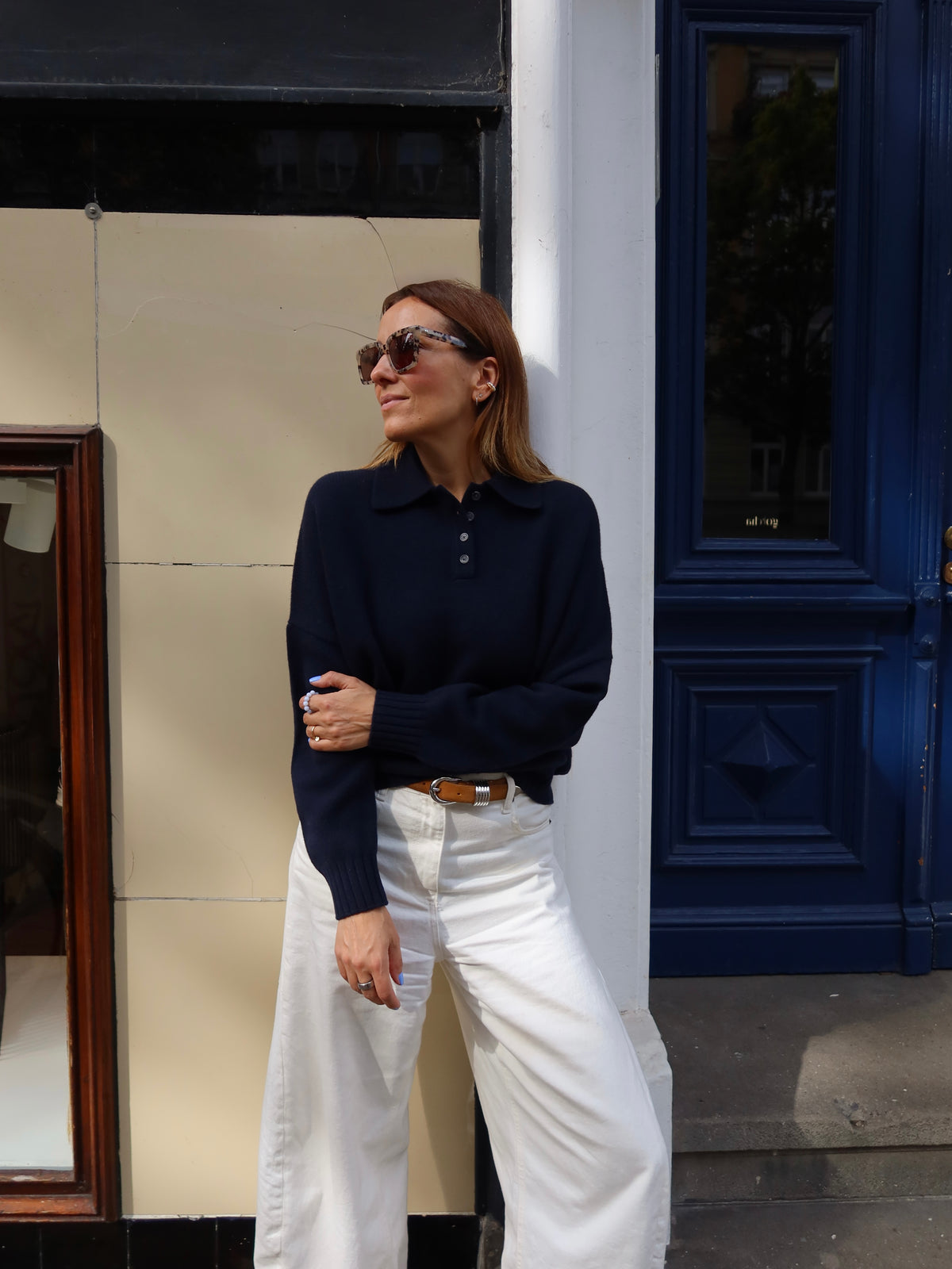 TAMY POLO SWEATSHIRT NAVY