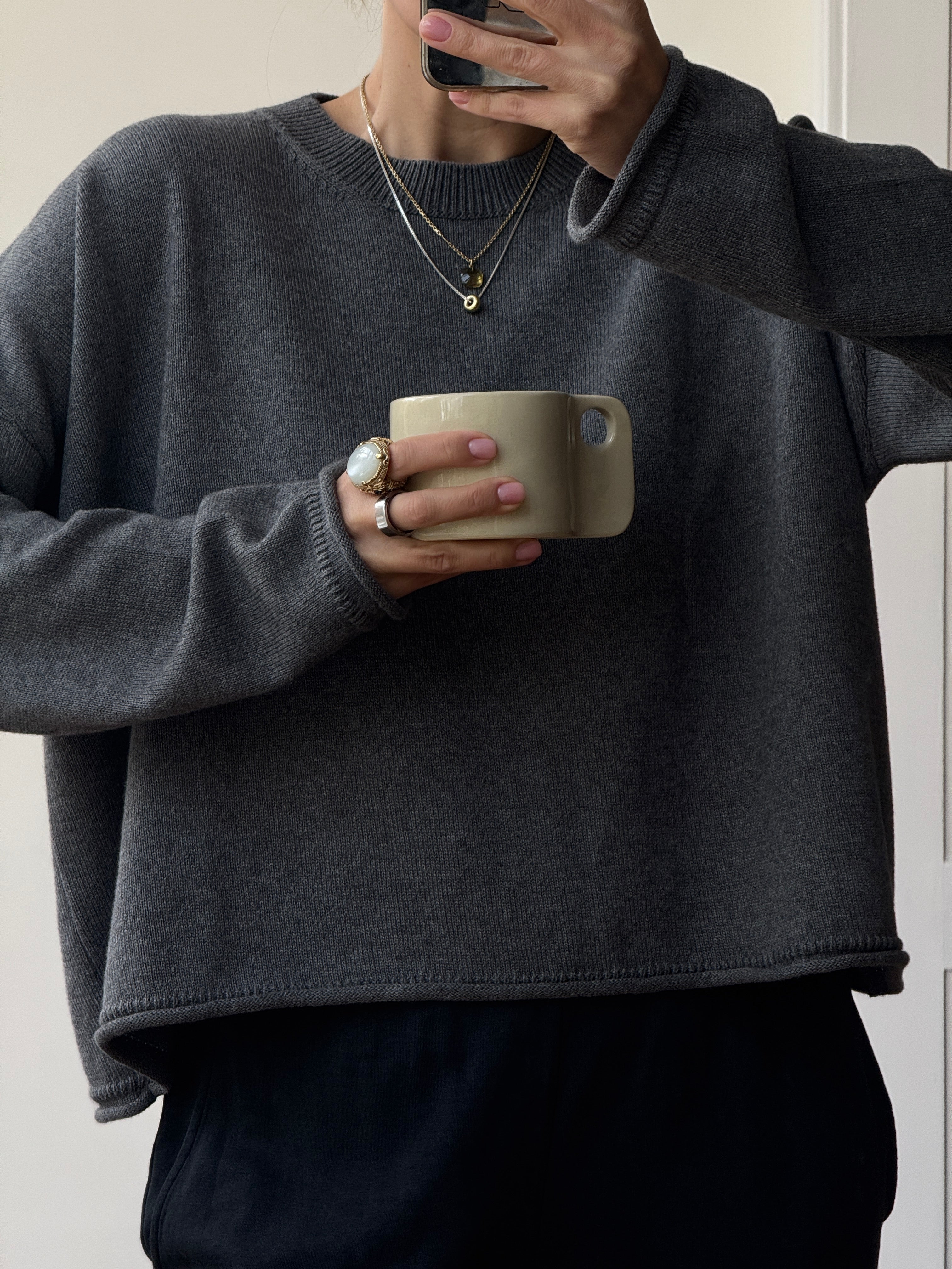 AMELIE CREWNECK grey melange