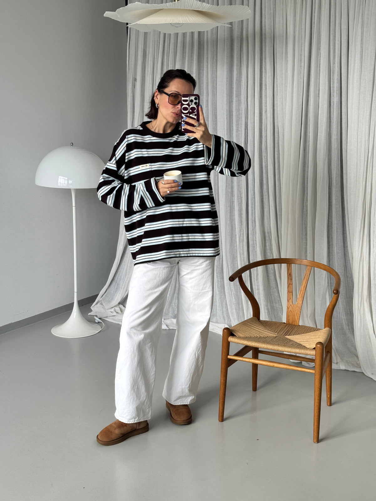 STRIPED LONGSLEEVE COFFEE