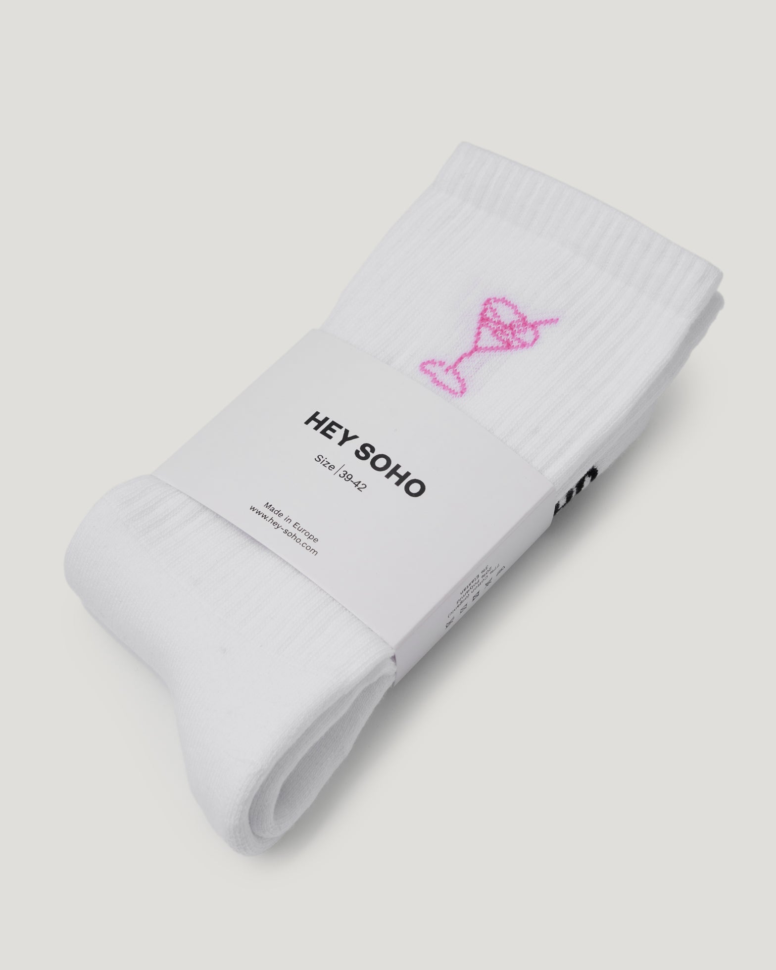 COCKTAIL Socken weiß | pink