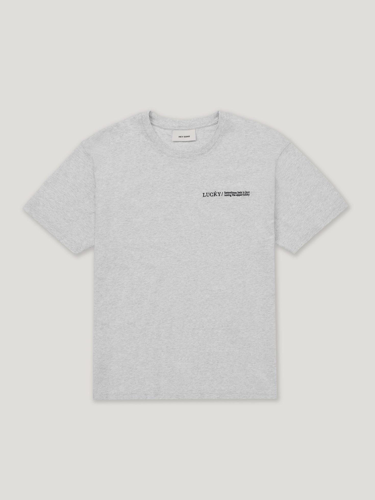 LUCKY T-SHIRT LIGHT GREY MELANGE