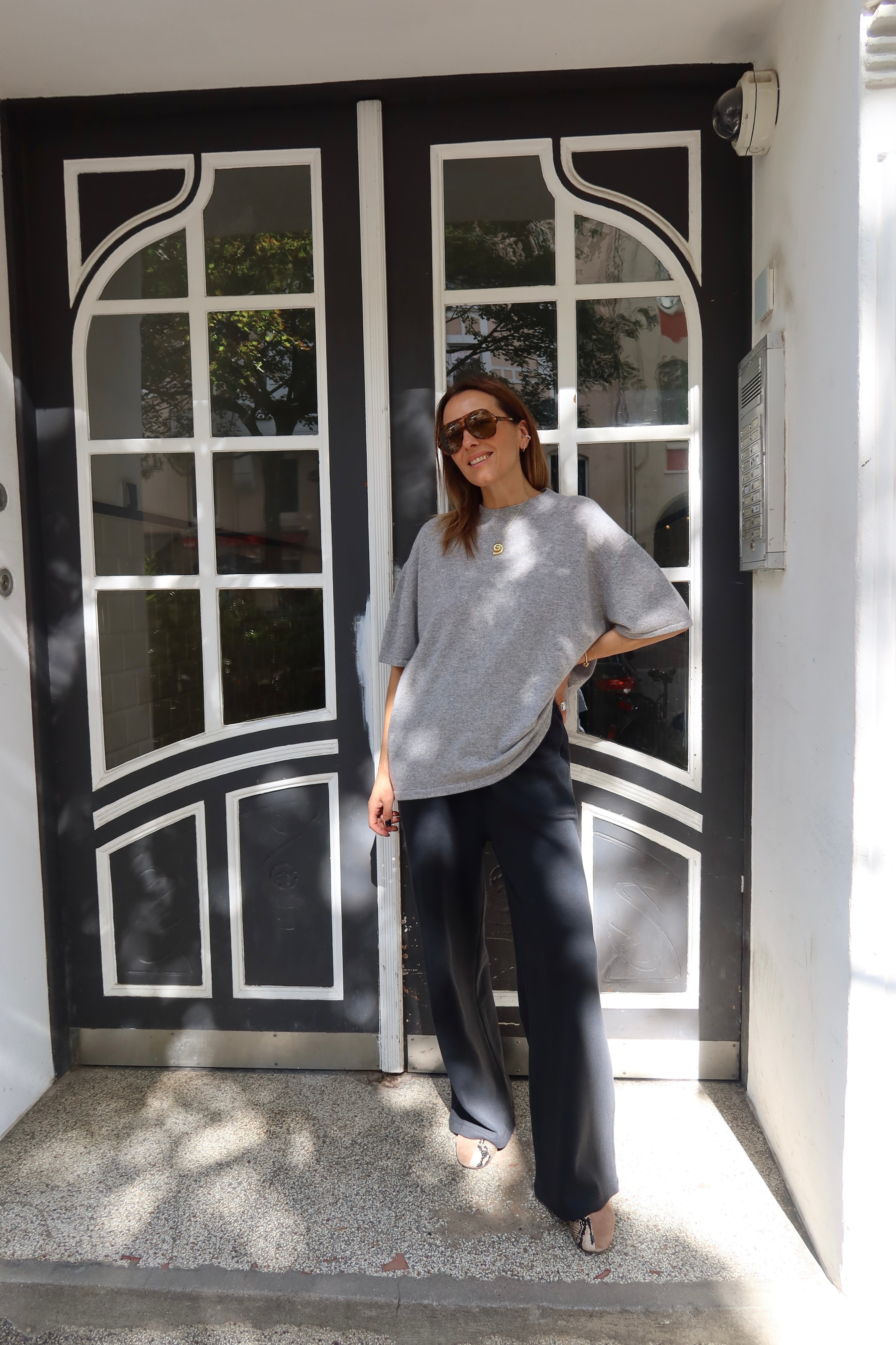 THEA KNIT SHIRT grey melange
