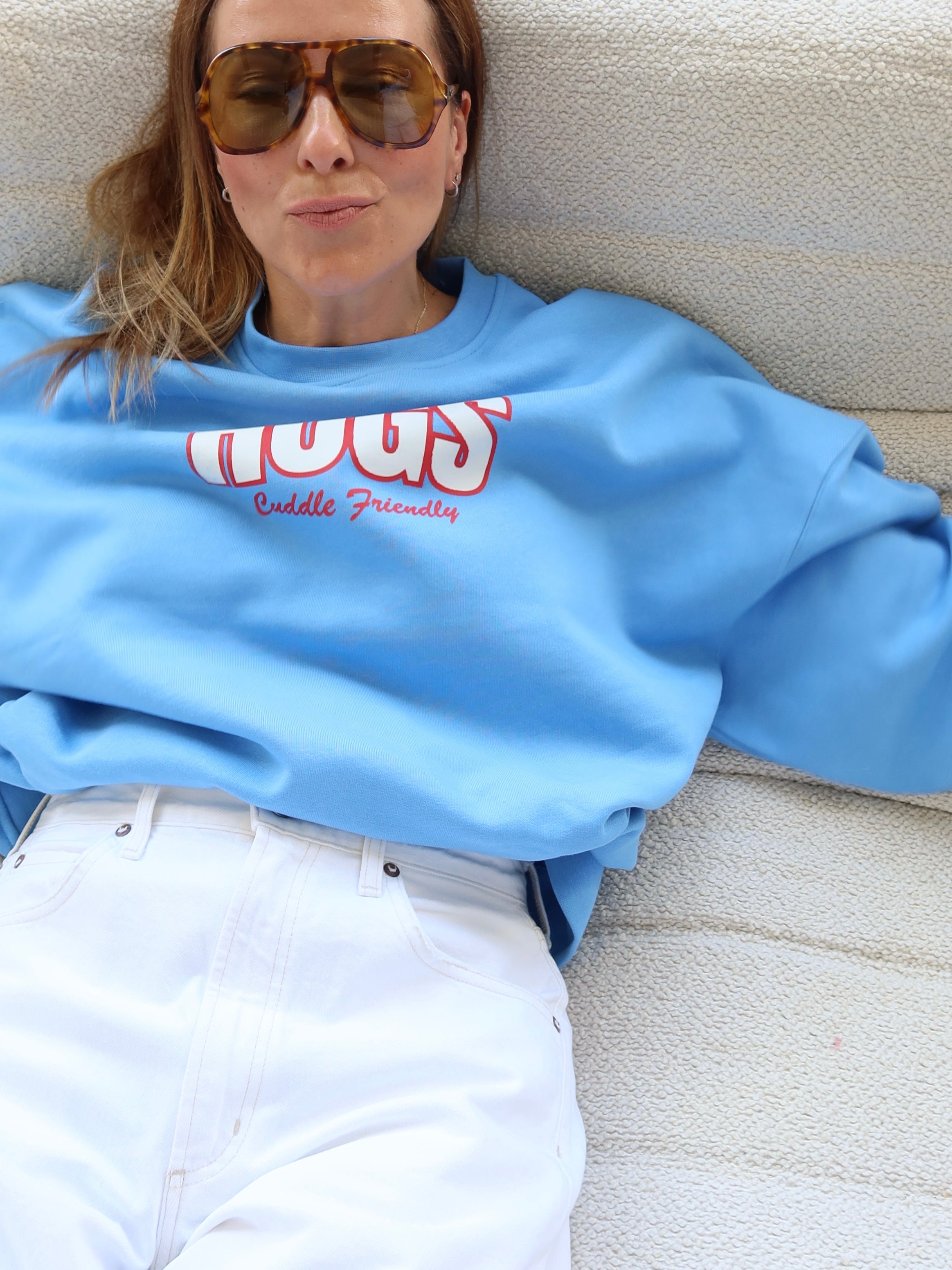 HUGS SWEATSHIRT POOL BLUE