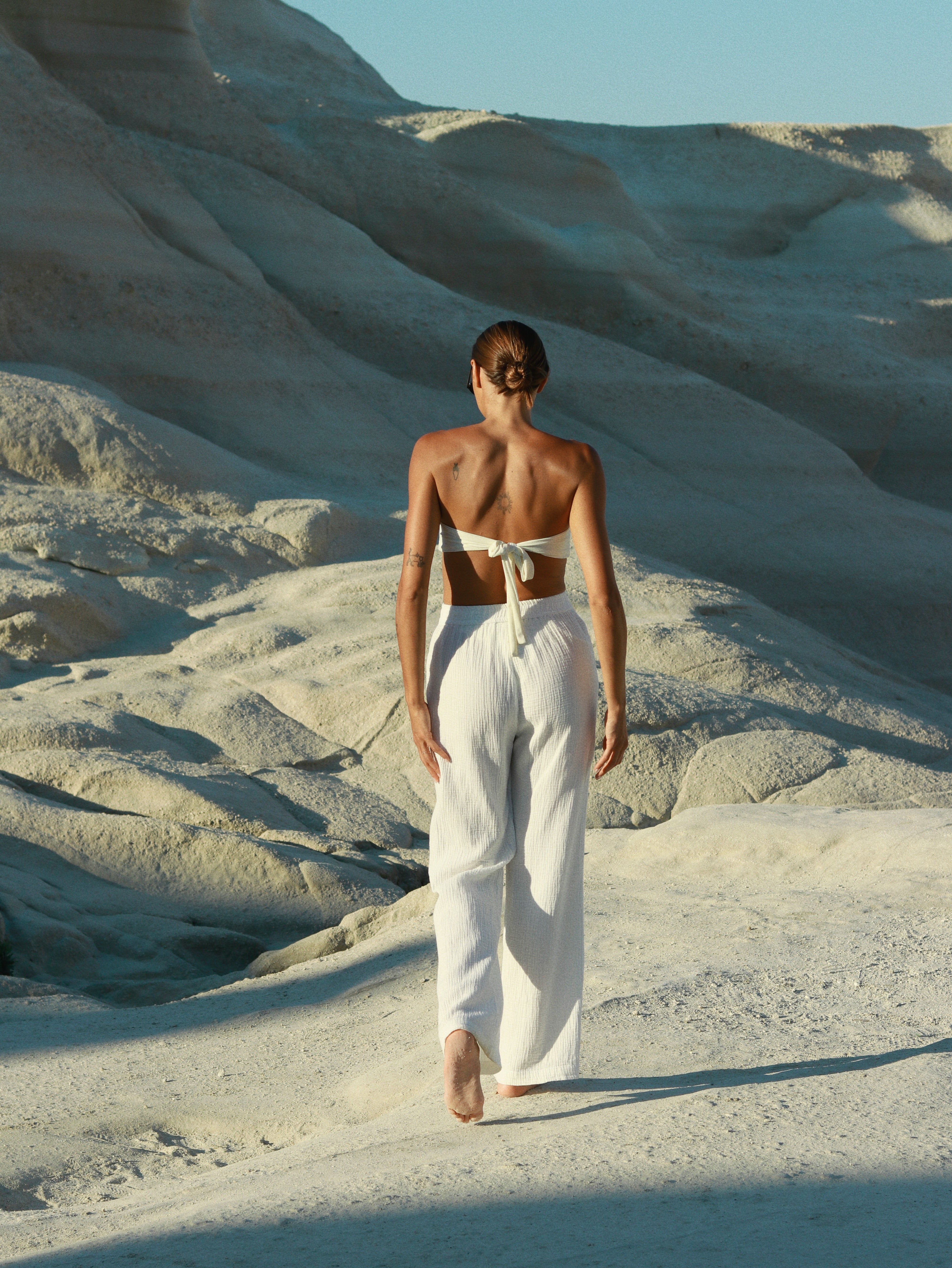 SIENNA MUSSELIN PANTS white