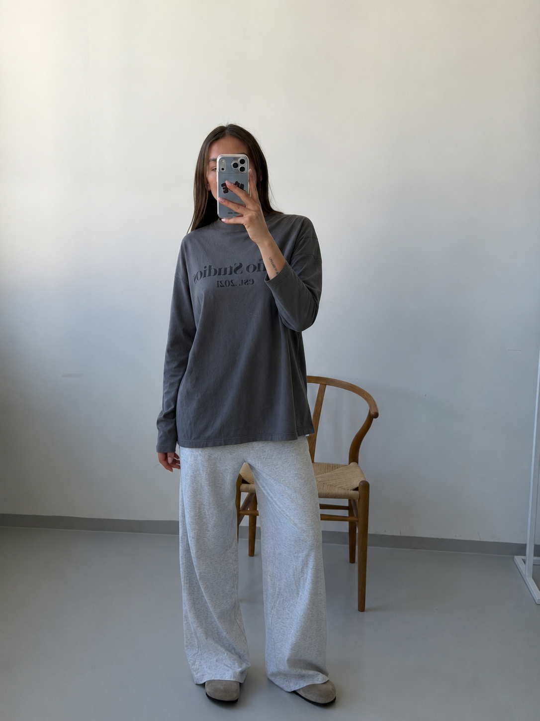 SOHO STUDIOS JERSEY LONGSLEEVE washed black
