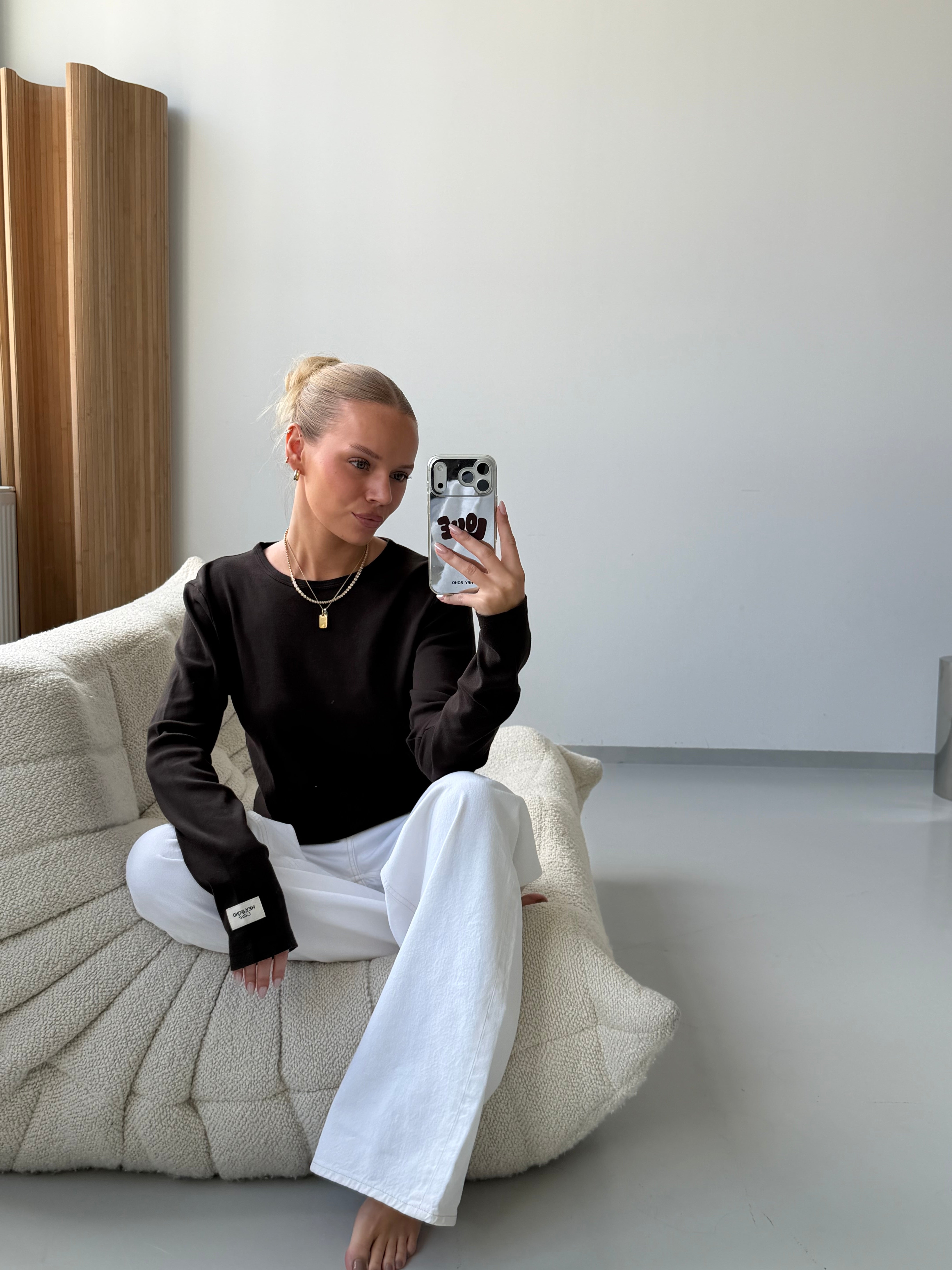 HEY SOHO RIB LONGSLEEVE COFFEE BEAN
