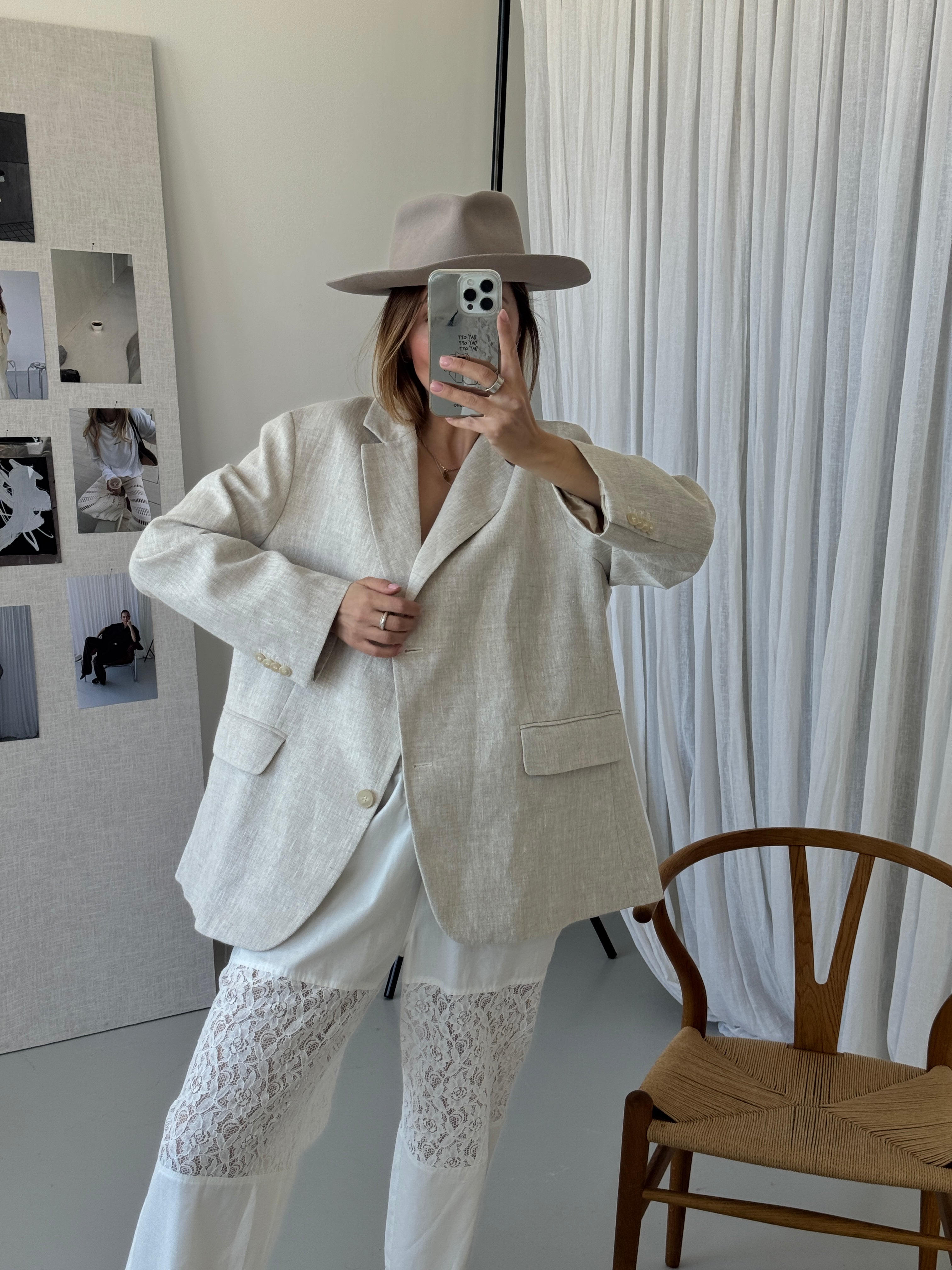 SOHO STUDIOS ANNI BLAZER sand