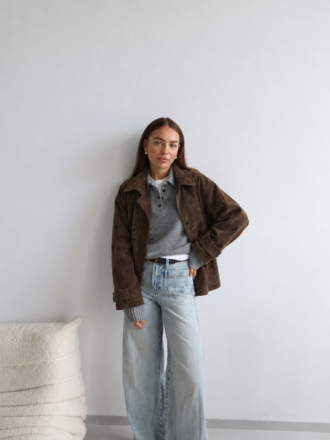 TAMY POLO SWEATSHIRT GREY MELANGE