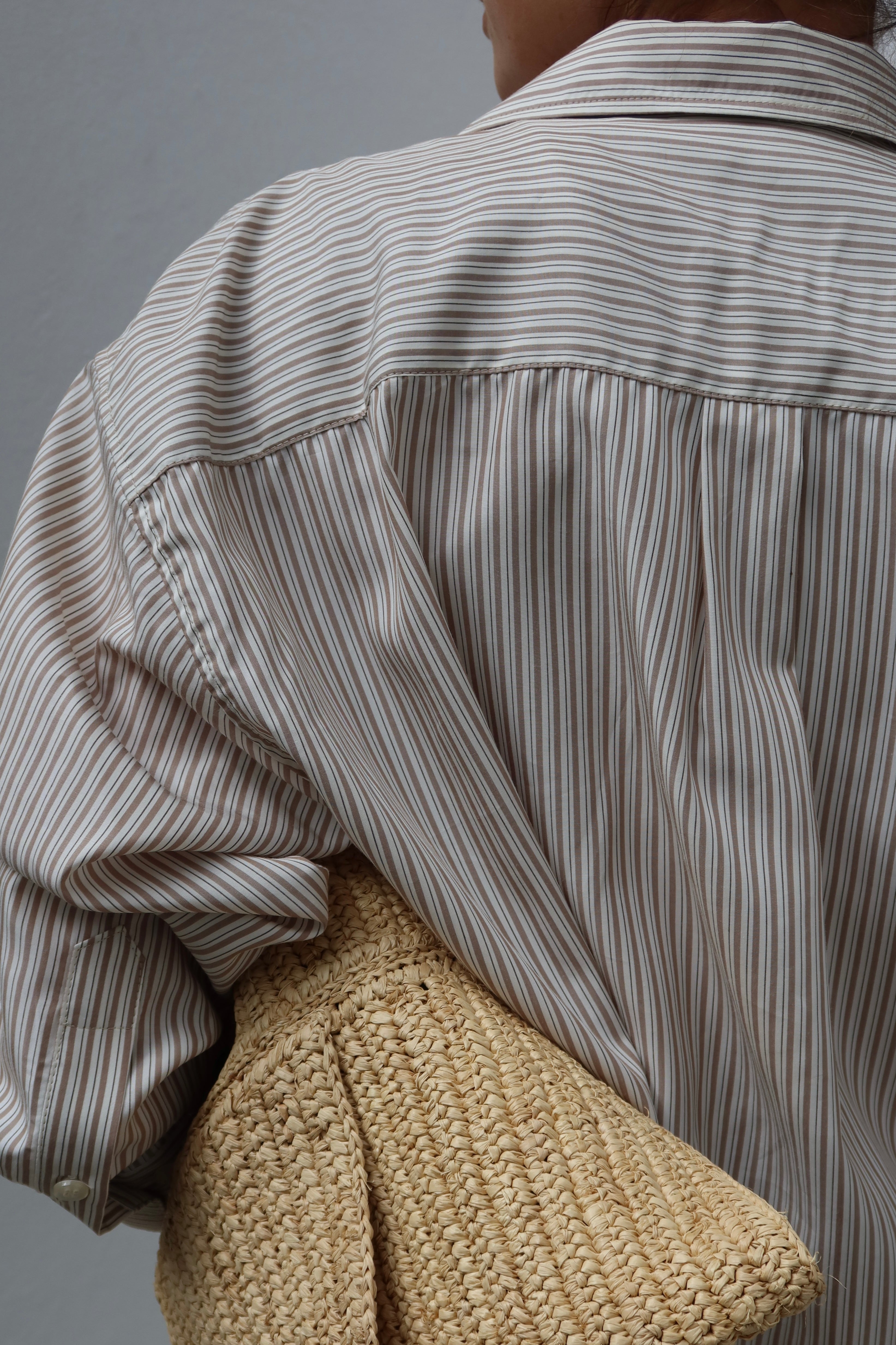 SOHO STUDIOS ELENA BLOUSE BEIGE STRIPE